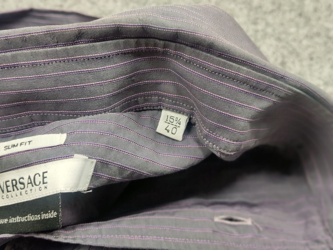 Versace Vintage Versace Collection Light purple premium button shirt Size US M / EU 48-50 / 2 - 17 Thumbnail
