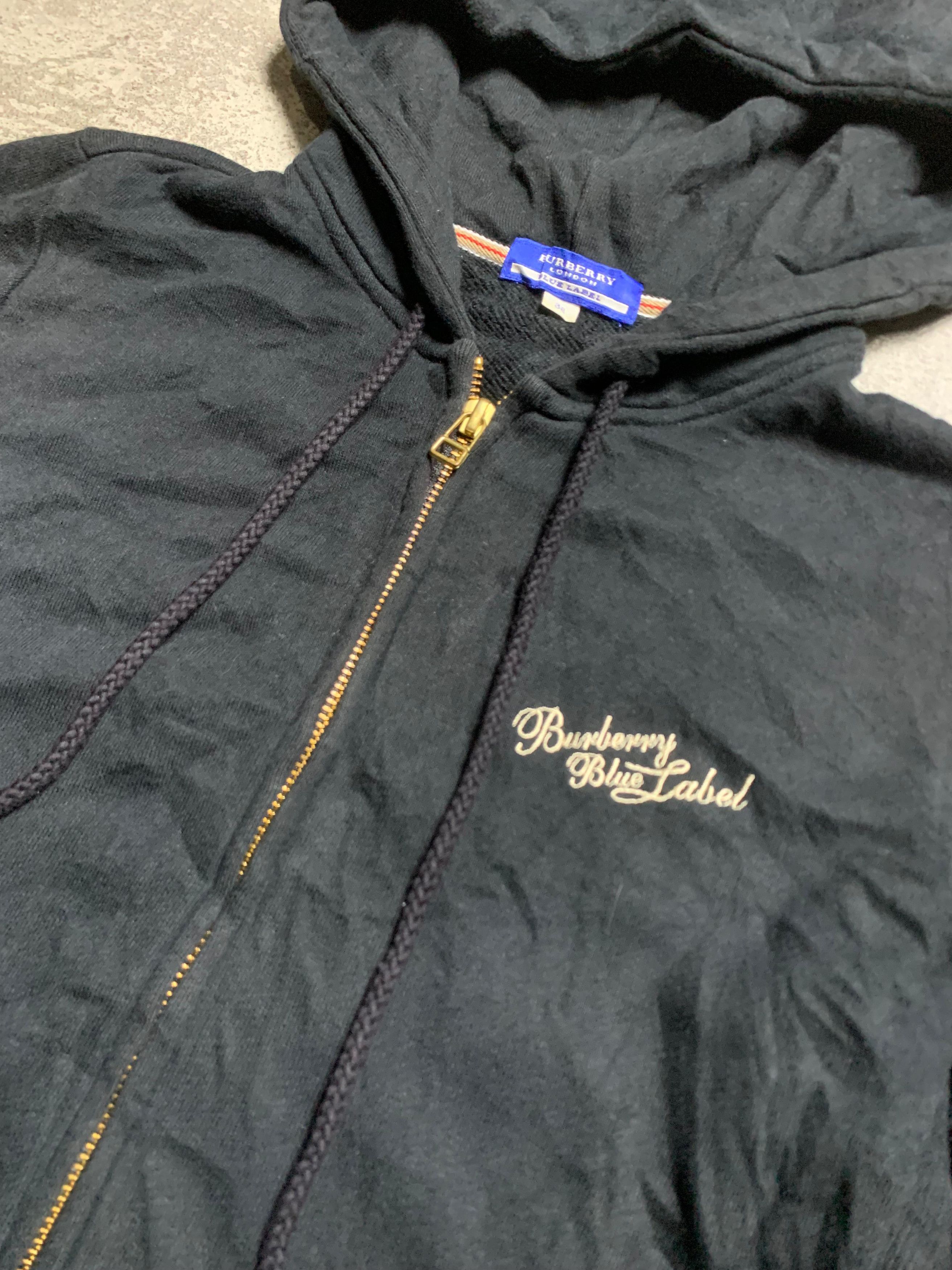 Burberry Burberry London Script Logo Black Zip Up Hoodie Size S / US 4 / IT 40 - 2 Thumbnail