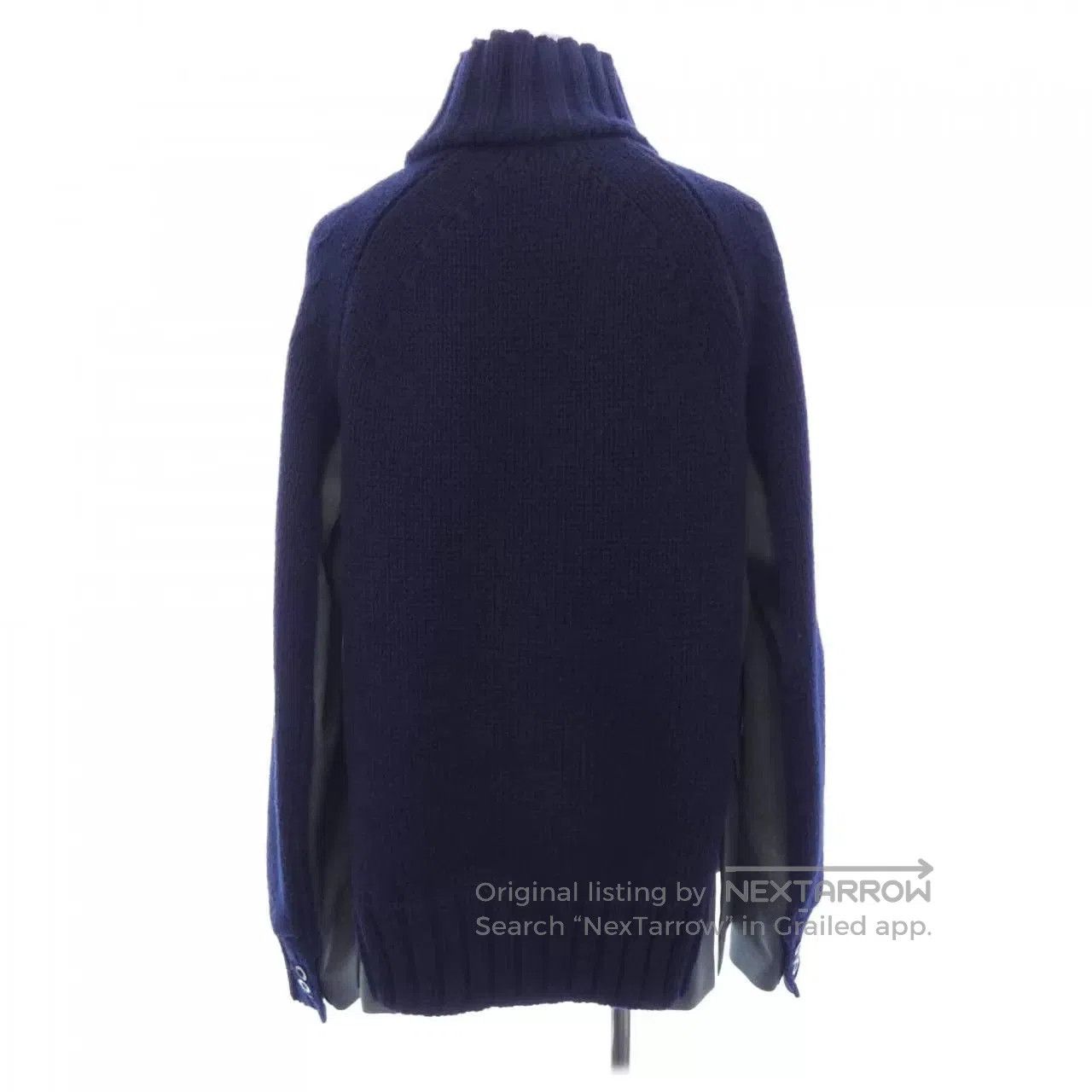 Sacai SACAI Wool Knit Jacket in Navy Gray. Size S / US 4 / IT 40 - 3 Thumbnail