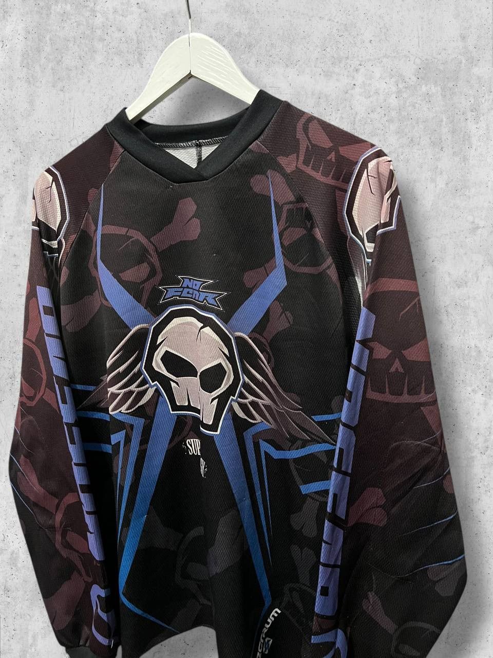 No Fear NO FEAR RACING MOTO JERSEY bike skull long sleeve tee vintag Size US M / EU 48-50 / 2 - 2 Thumbnail