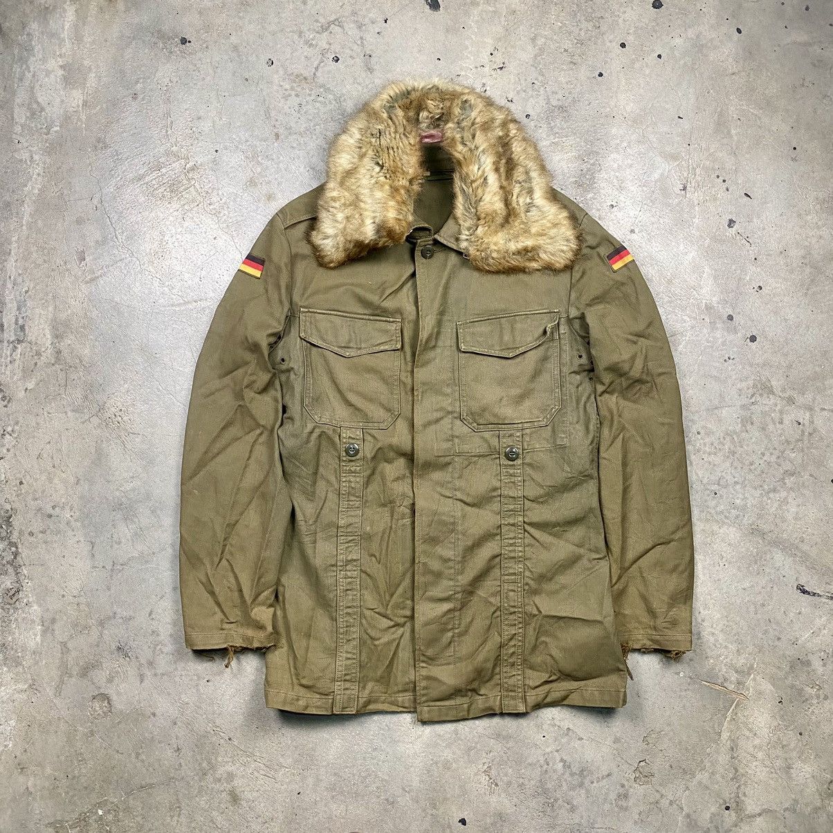 If Six Was Nine × Vintage Rare 80s Germany Faux Fur Military Parka Jacket Size US S / EU 44-46 / 1 - 1 Thumbnail