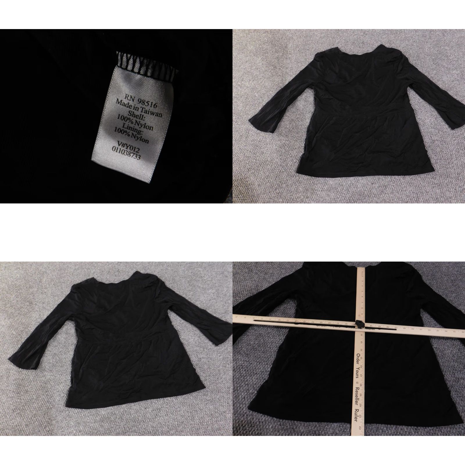 Coldwater Creek VINTAGE Coldwater Creek Shirt Womens Medium Black 3/4 Sleeve V-Neck Lined Wrap Tunic Blouse Mens? Wait not. Size M / US 6-8 / IT 42-44 - 8 Thumbnail