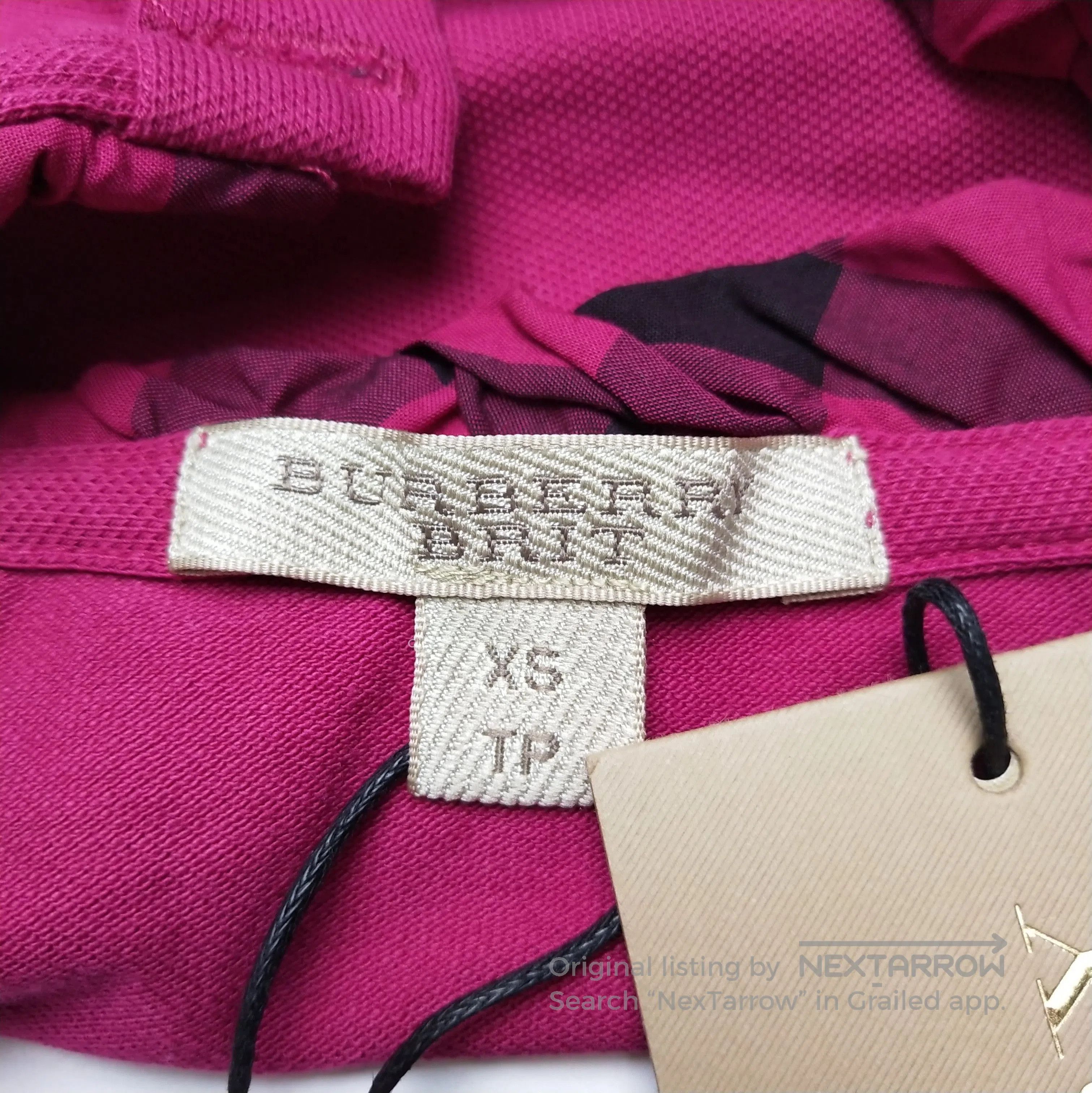 Burberry Burberry Brit Pink Cotton Logo T. Size US XS / EU 42 / 0 - 5 Thumbnail