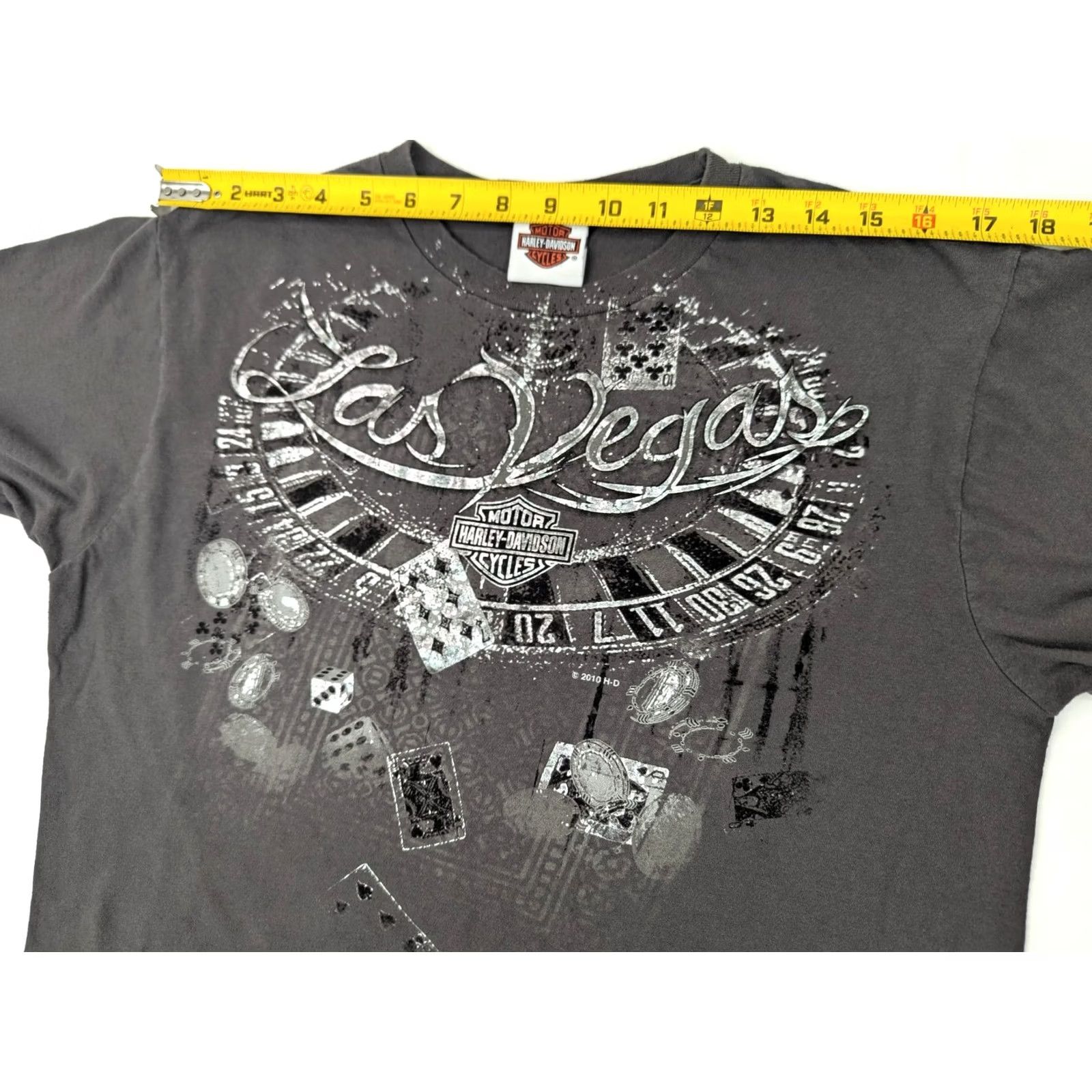 Harley Davidson Harley-Davidson RK Stratman Short Sleeve Shirt Men M Gray Silver Vegas Logo T-Shirt 41 Chest Cotton Size US M / EU 48-50 / 2 - 4 Thumbnail