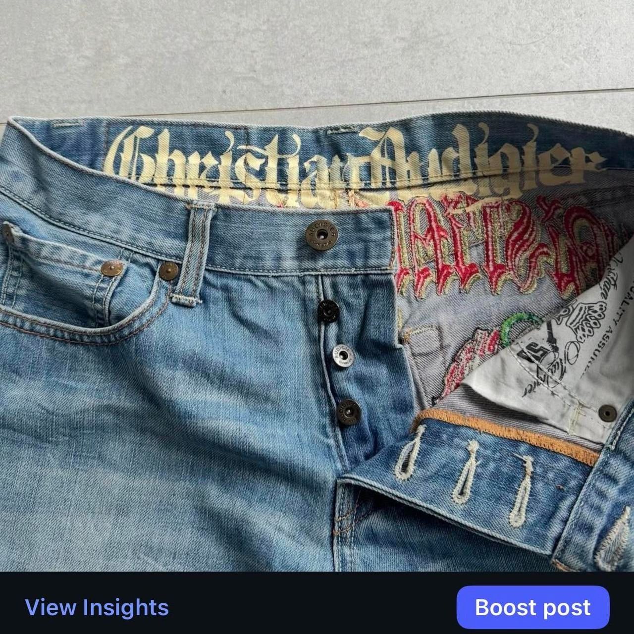 Christian Audigier × Ed Hardy Christian Audigier Skull Rose jeans Size 30" / US 8 / IT 44 - 5 Thumbnail