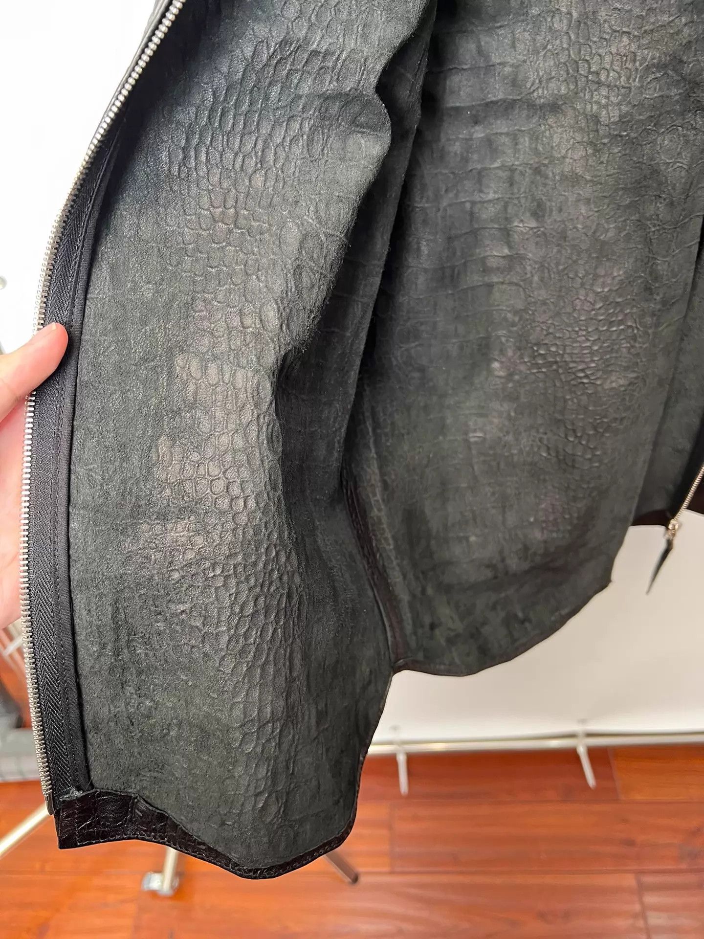Our Legacy Our Legacy Croc Embossed Leather Jacket Size 44 Size US S / EU 44-46 / 1 - 8 Thumbnail