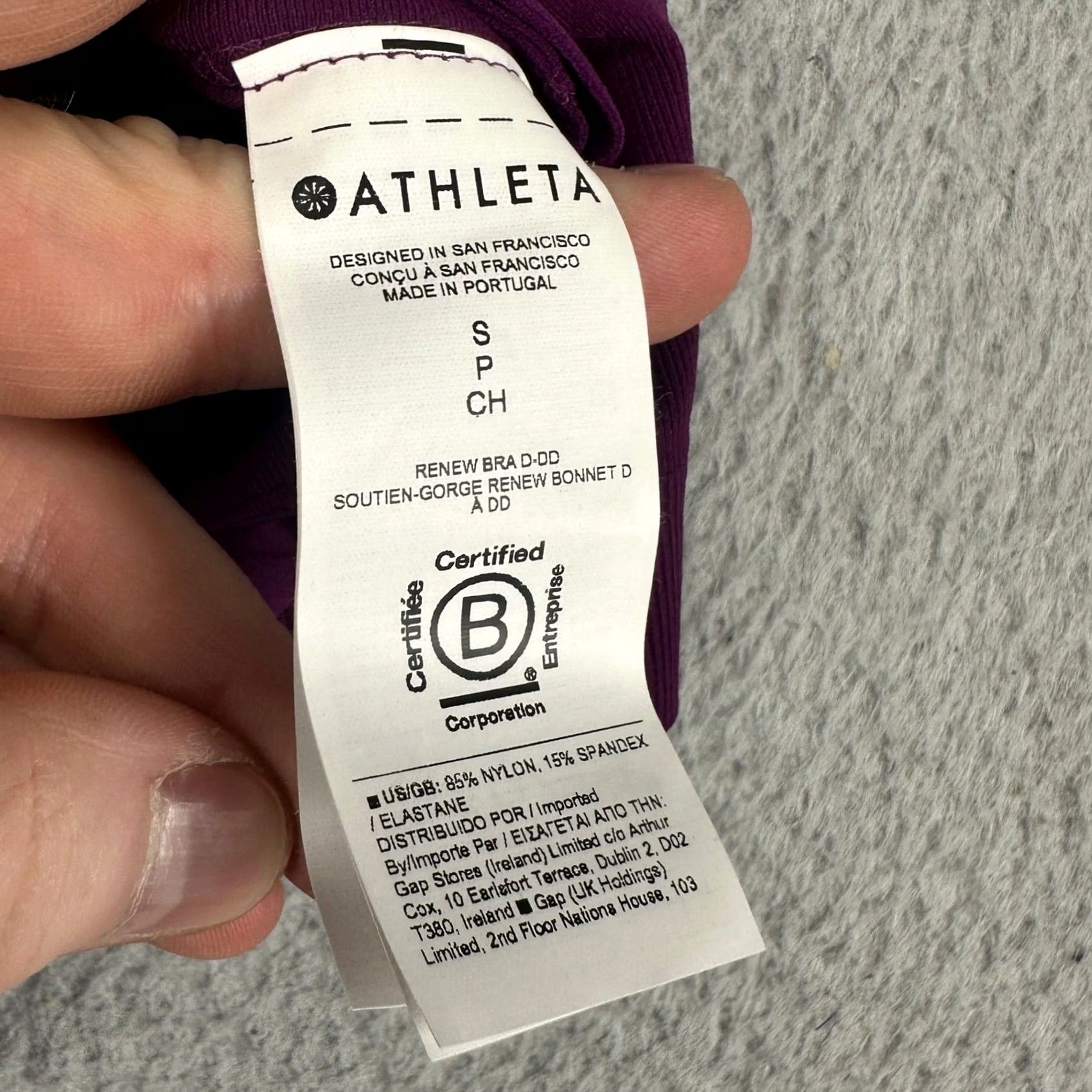Athleta Athleta Ladies Women Small Purple Strap Back Stretch Sports Bra Push-Up Gym Exercise NEW Size ONE SIZE - 5 Thumbnail