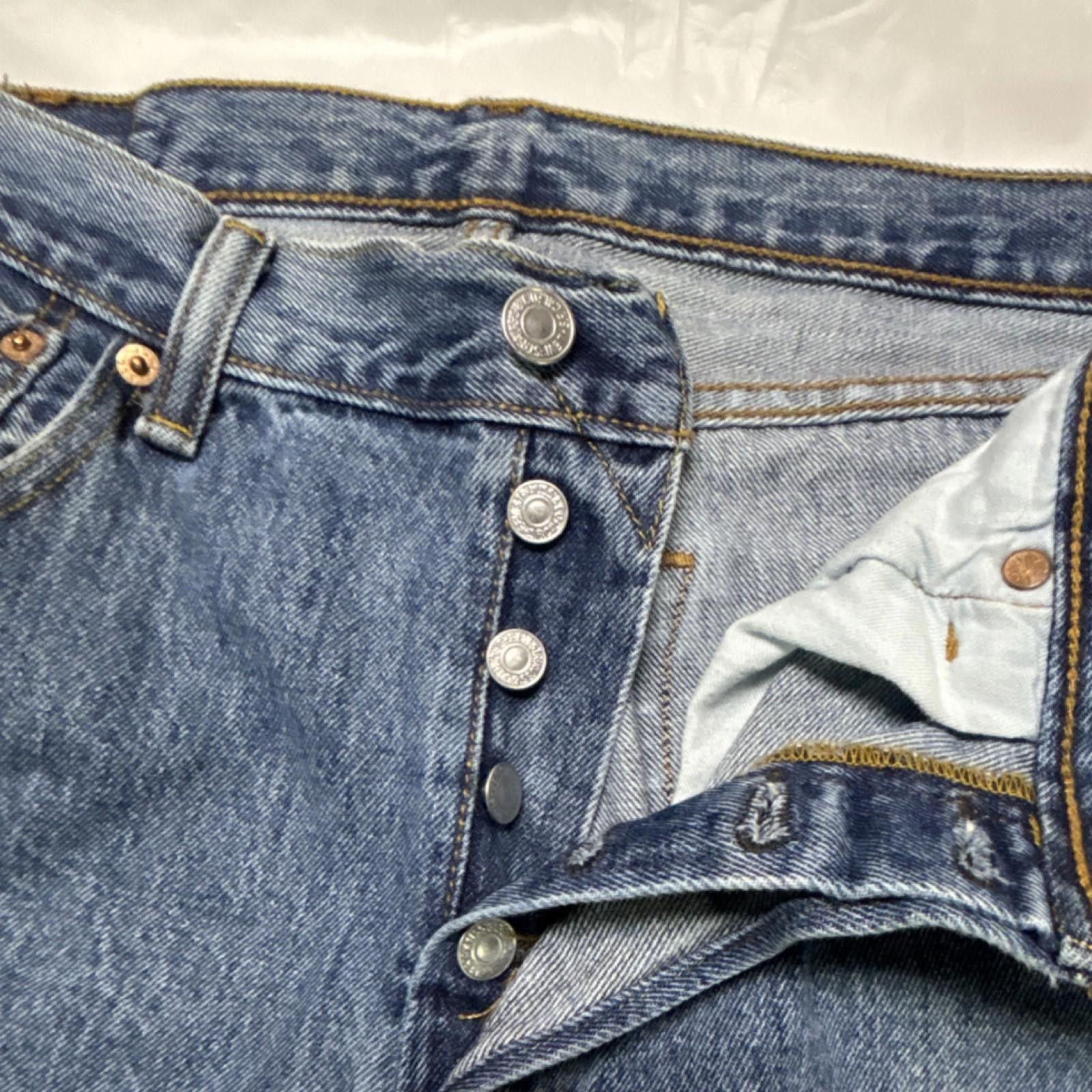 Levi's Levi's Straight Jeans 34x30 Medium Wash 5 ButtonFront Size US 34 / EU 50 - 5 Thumbnail