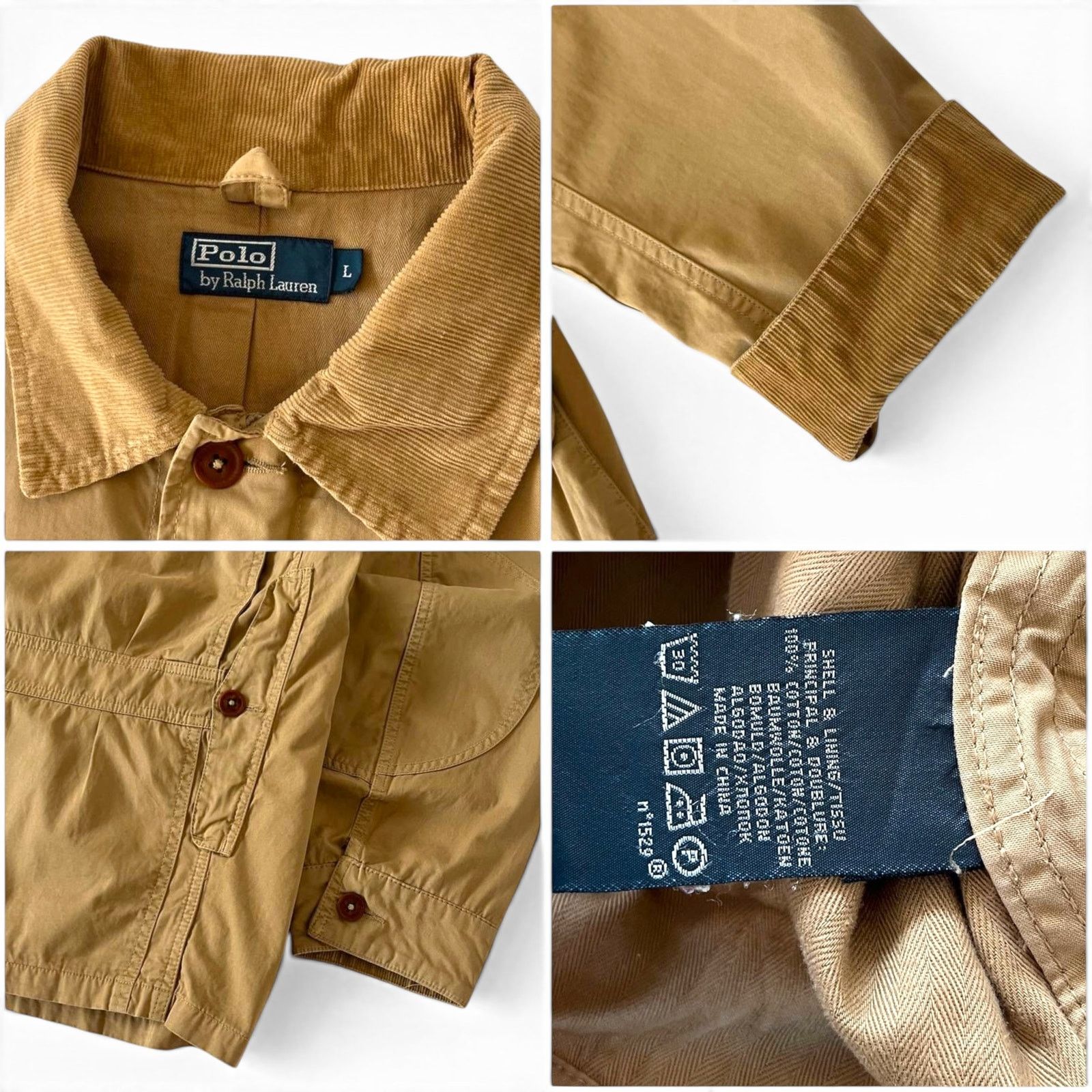 Ralph Lauren Polo Ralph Lauren Field Jacket Beige Cotton Safari Style Size US L / EU 52-54 / 3 - 3 Thumbnail