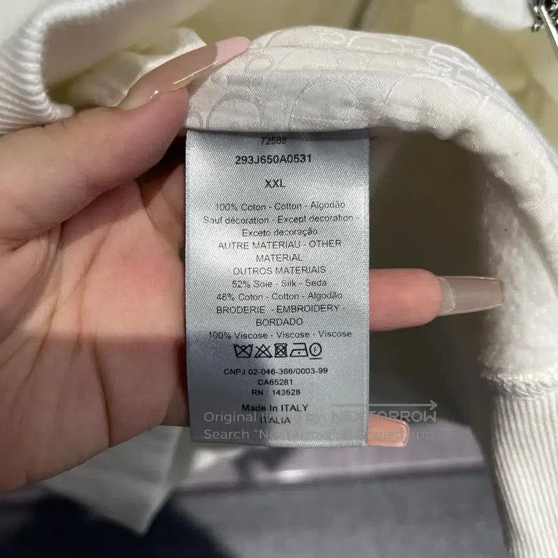 Dior Dior White Cotton Men's Hoodie . Size US XXL / EU 58 / 5 - 4 Thumbnail