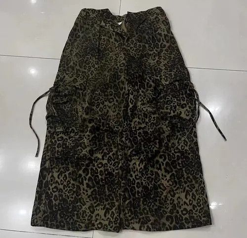 Jean Vintage Leopard Pattern Paratrooper Pleated Cargo Pants Size US 32 / EU 48 - 4 Thumbnail