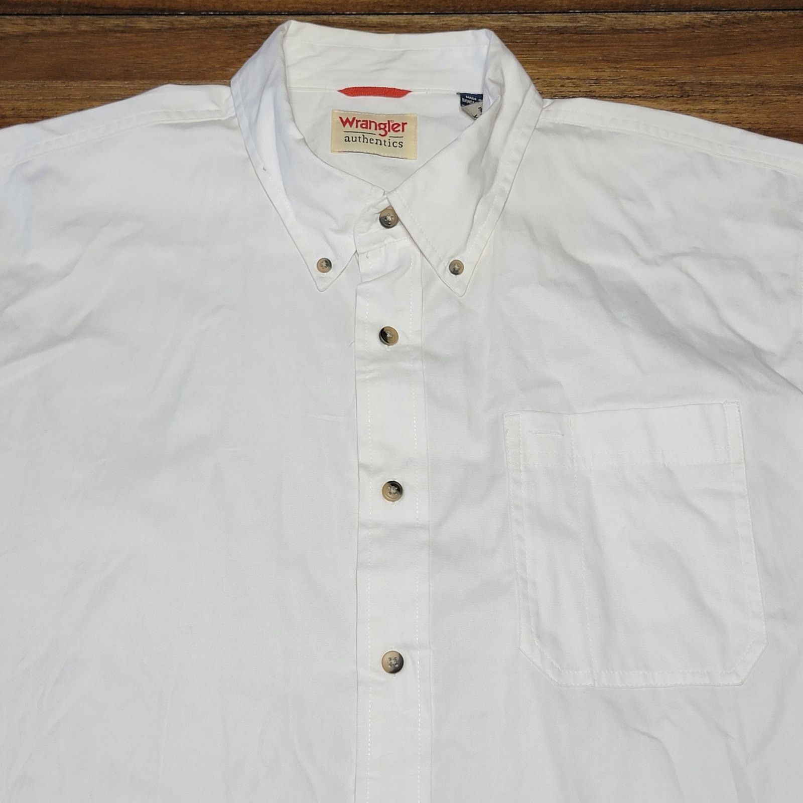 Wrangler Wrangler Authentics LS White Full Button Western Shirt - XL Size US XL / EU 56 / 4 - 2 Thumbnail