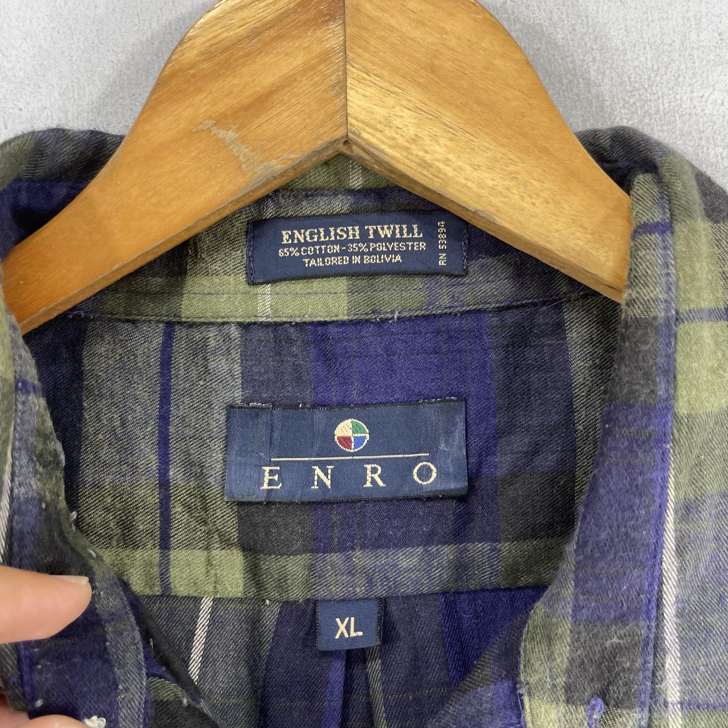 Flannel × Japanese Brand × Vintage Vintage Plaid Tartan Blue/Green Checkered Flannel Shirt Size US XL / EU 56 / 4 - 5 Thumbnail