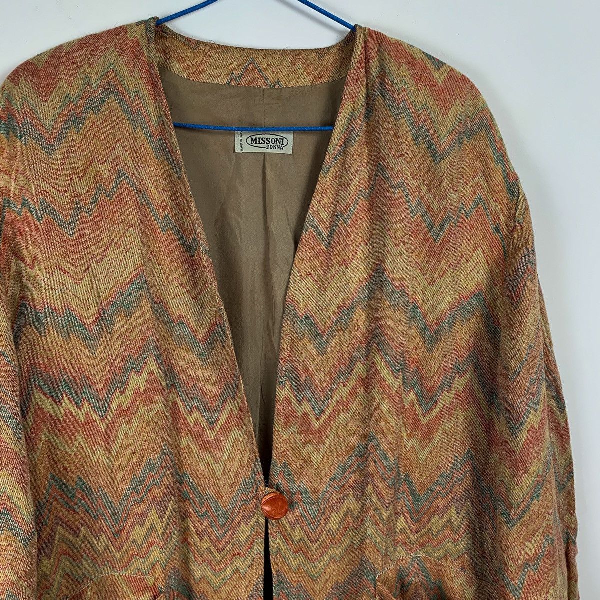 Missoni × Vintage Vintage 90s Missoni Donna Coat Jacket Size L / US 10 / IT 46 - 2 Thumbnail