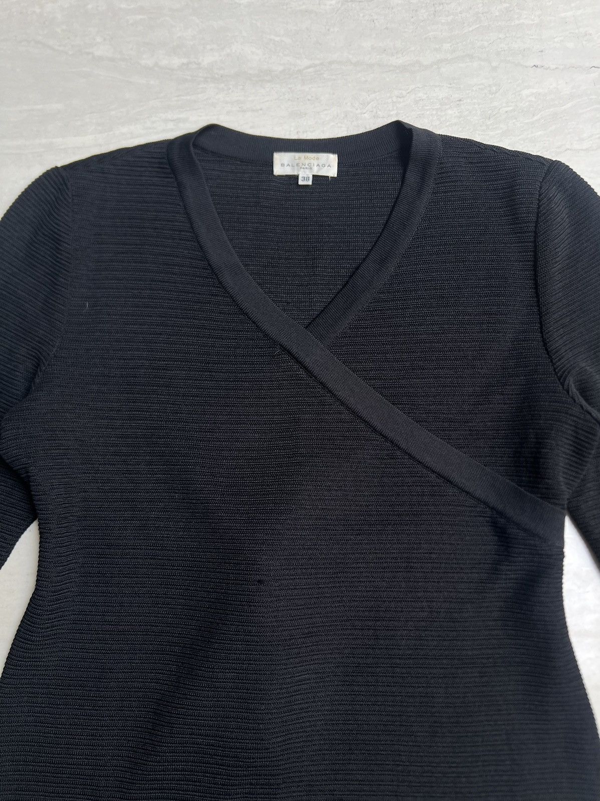 Balenciaga BALENCIAGA Paris Black Knit Dress Size XS / US 0-2 / IT 36-38 - 14 Thumbnail