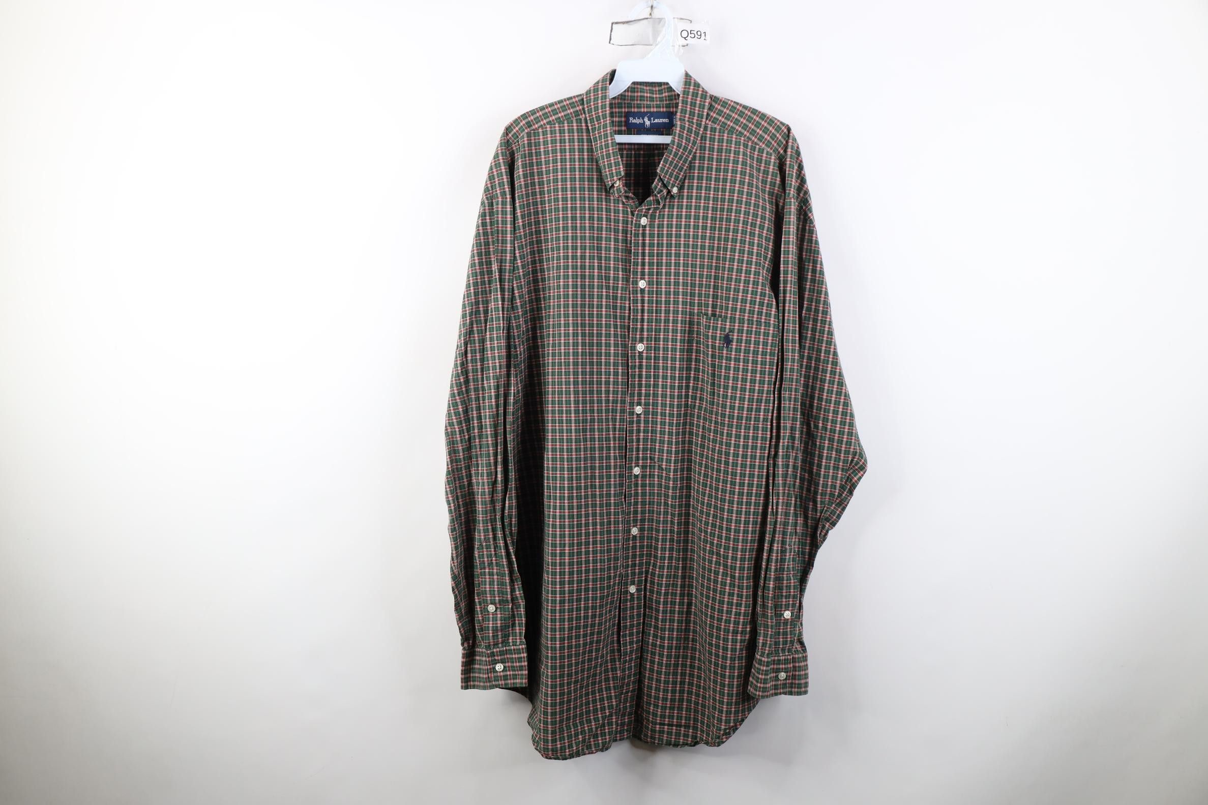 Polo Ralph Lauren Vintage 90s Ralph Lauren Collared Button Down Shirt Cotton Size US XL / EU 56 / 4 - 1 Thumbnail