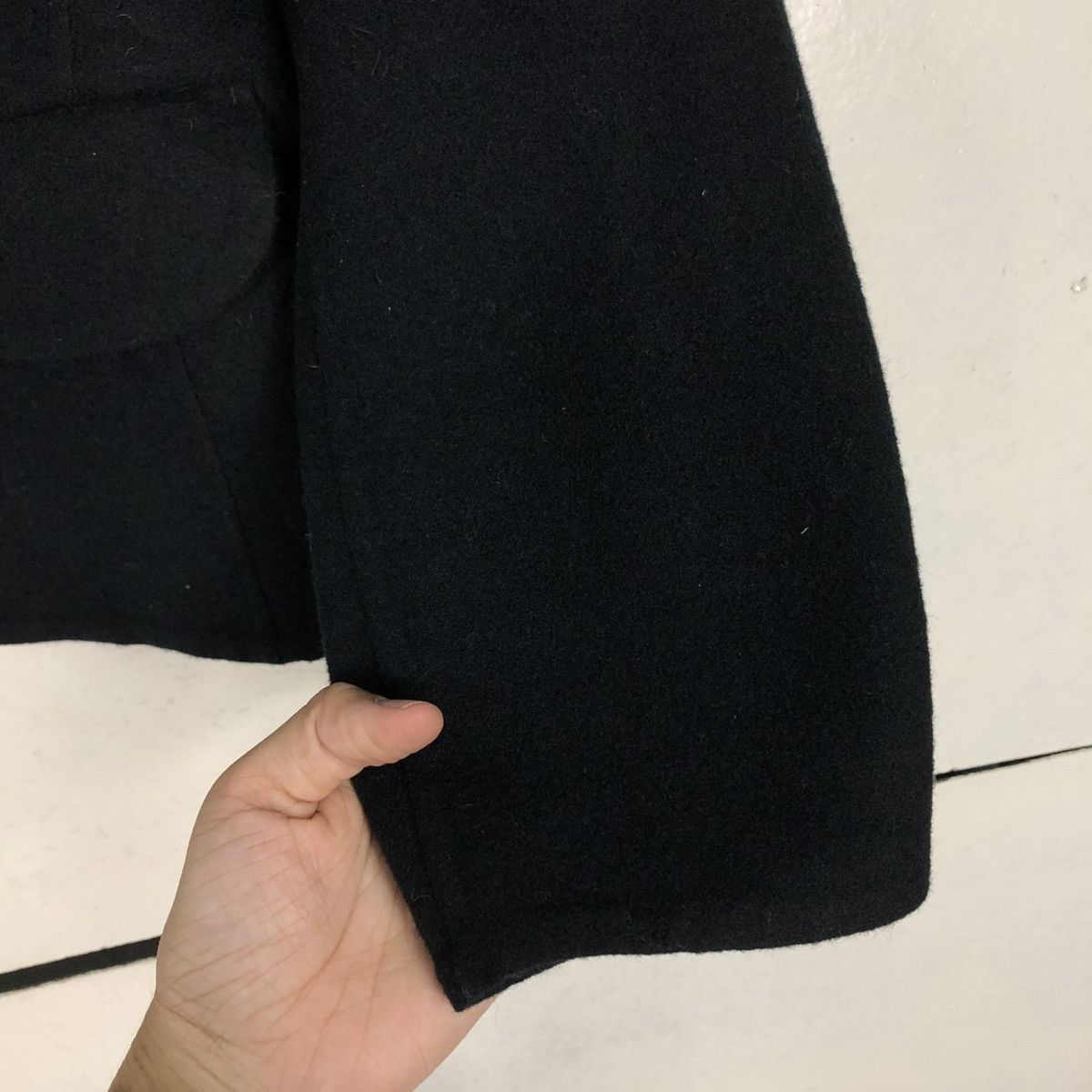 Jil Sander 🔥RICH BLACK CROPPED WOOL JACKET BIKER JILL SANDER J+ UNIQLO Size L / US 10 / IT 46 - 17 Thumbnail