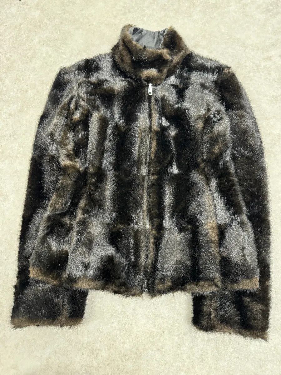 Emporio Armani AW2011 Emporio Armani Brown Faux Fur Cozy Jacket Size M / US 6-8 / IT 42-44 - 4 Thumbnail