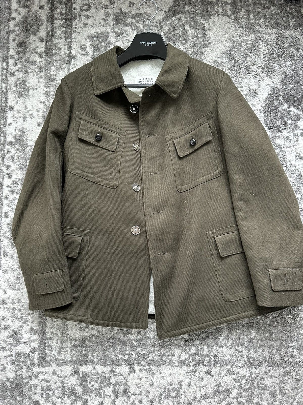 Maison Margiela cotton KOKONOE era M-65 〇10 Oiled Military jacket 330K05889833 black 46