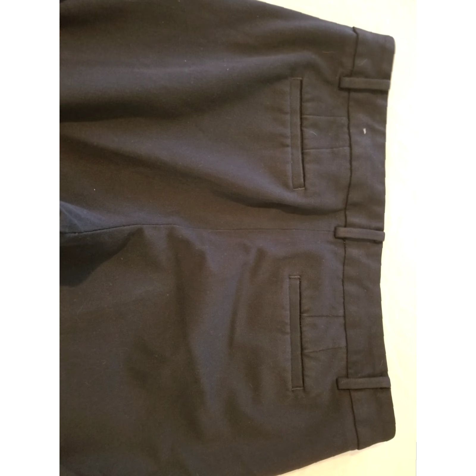 Talbots Womens Talbots Dress Pants 14 Black Cotton Khaki Slack Trouser Stretch Pants Size 36" / US 14 / IT 50 - 2 Thumbnail