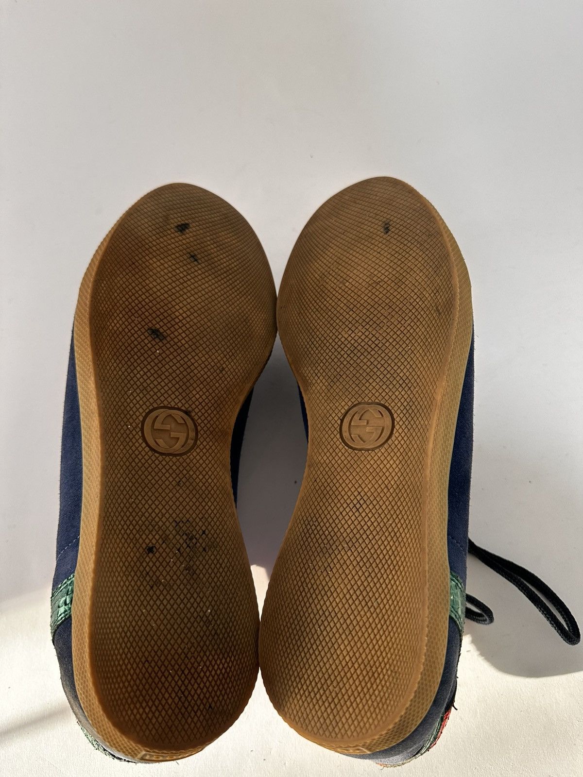 Gucci Gucci G74 GG Blue Suede Low Top Sneakers Size US 9.5 / EU 42-43 - 9 Thumbnail