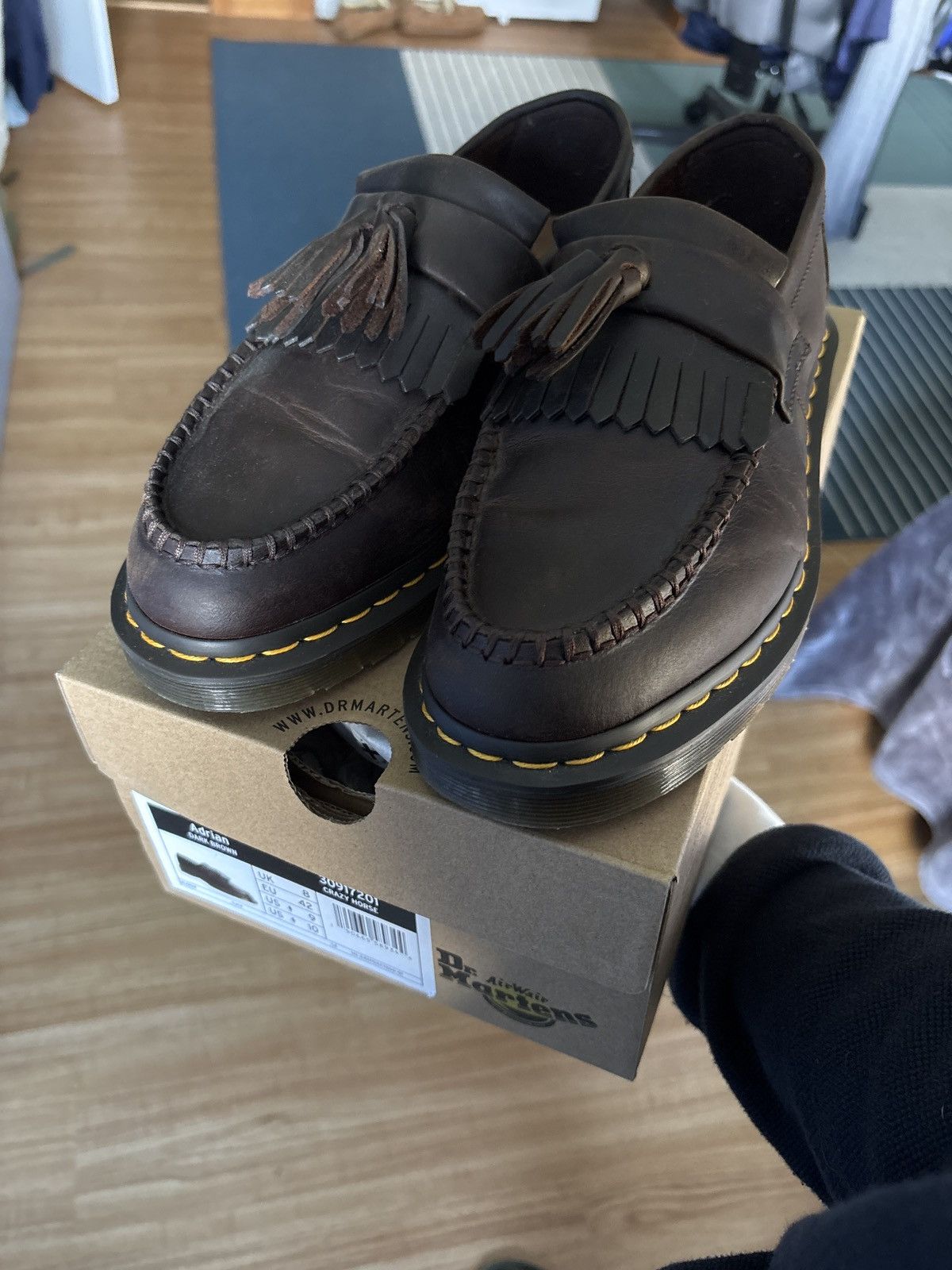 Dr. Martens Adrian Crazy Horse Leather Tassel Loafers Size US 9 / EU 42 - 1 Thumbnail