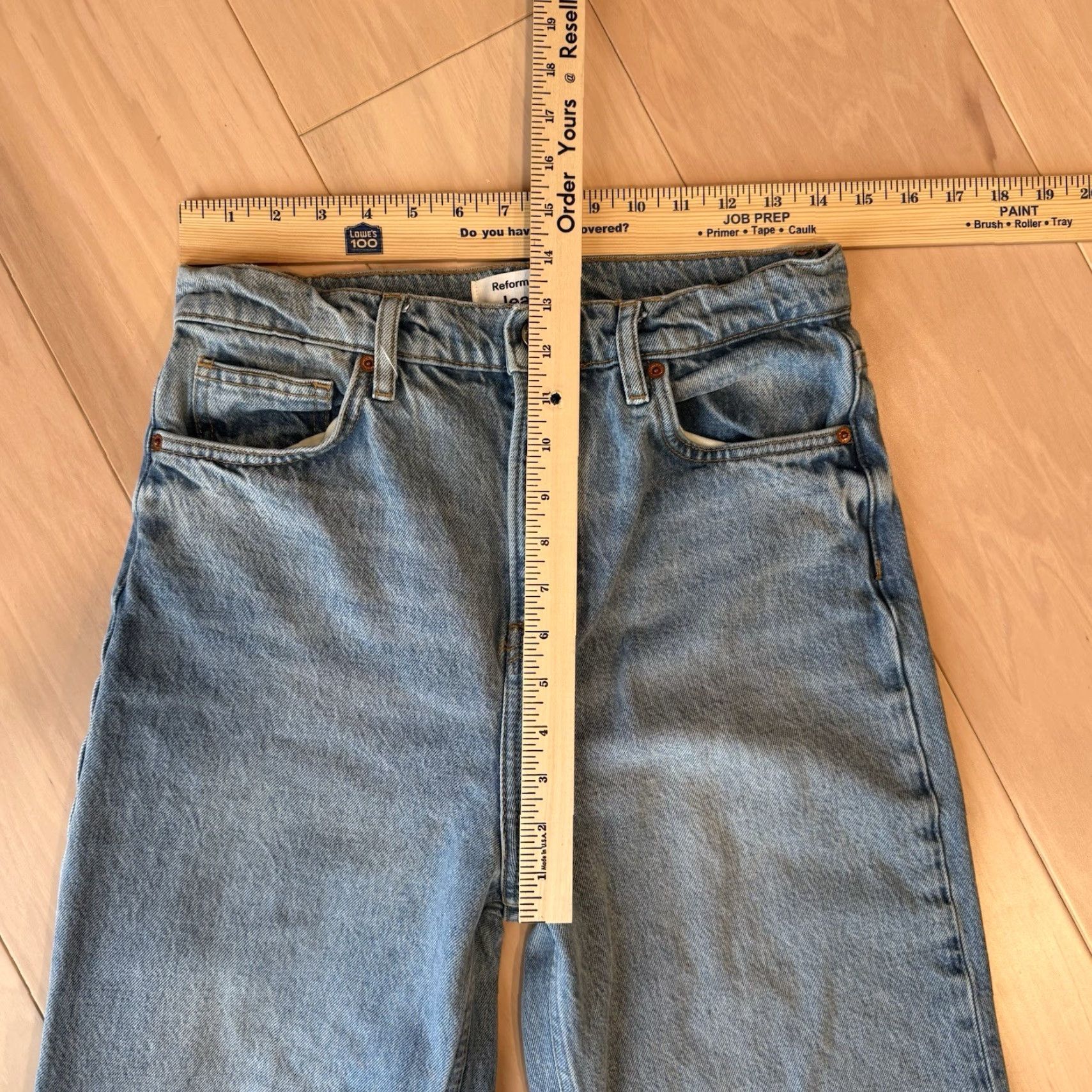 Reformation Reformation Wilder High Rise Wide Leg Cropped Jeans Women's 28 Blue Medium Wash Wide Leg Jeans Women's 28 Blue Medium Wash Size 28" / US 6 / IT 42 - 3 Thumbnail