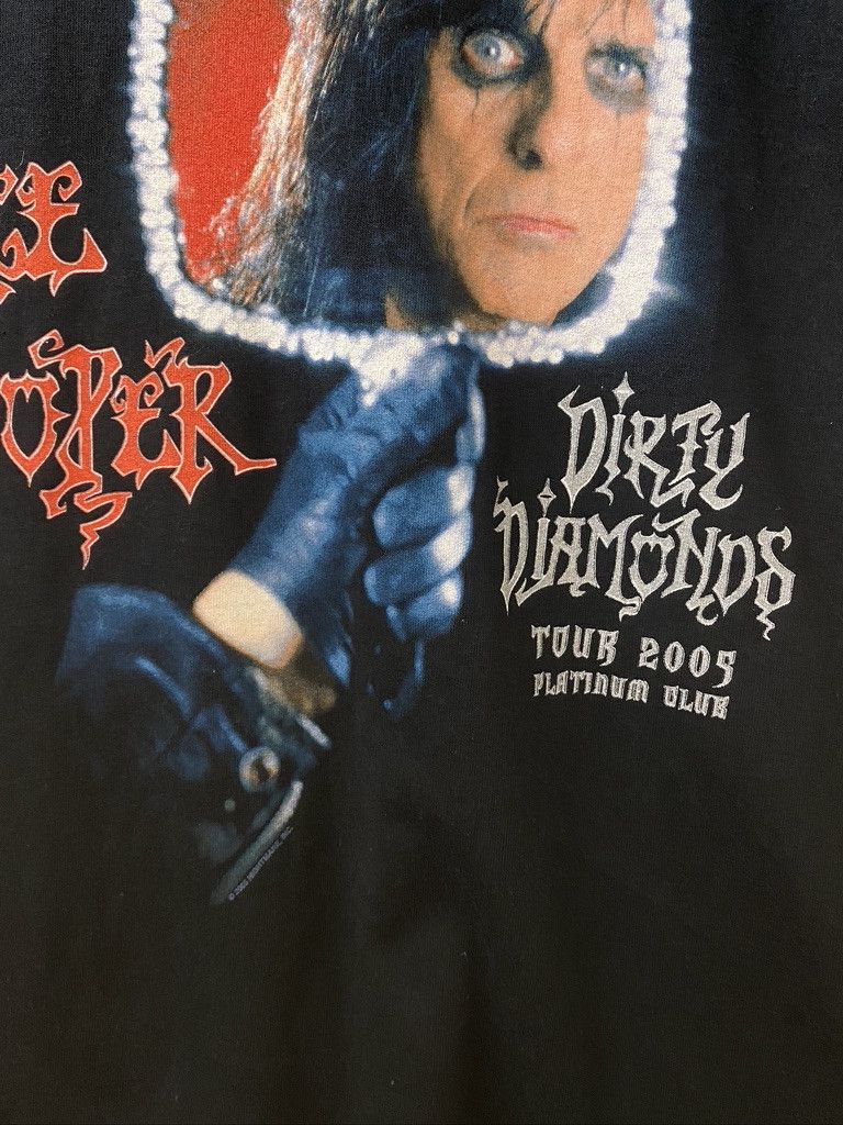 Gildan 2005 Vintage Alice Cooper Dirty Diamonds World Tour T Shirt Size US L / EU 52-54 / 3 - 5 Thumbnail