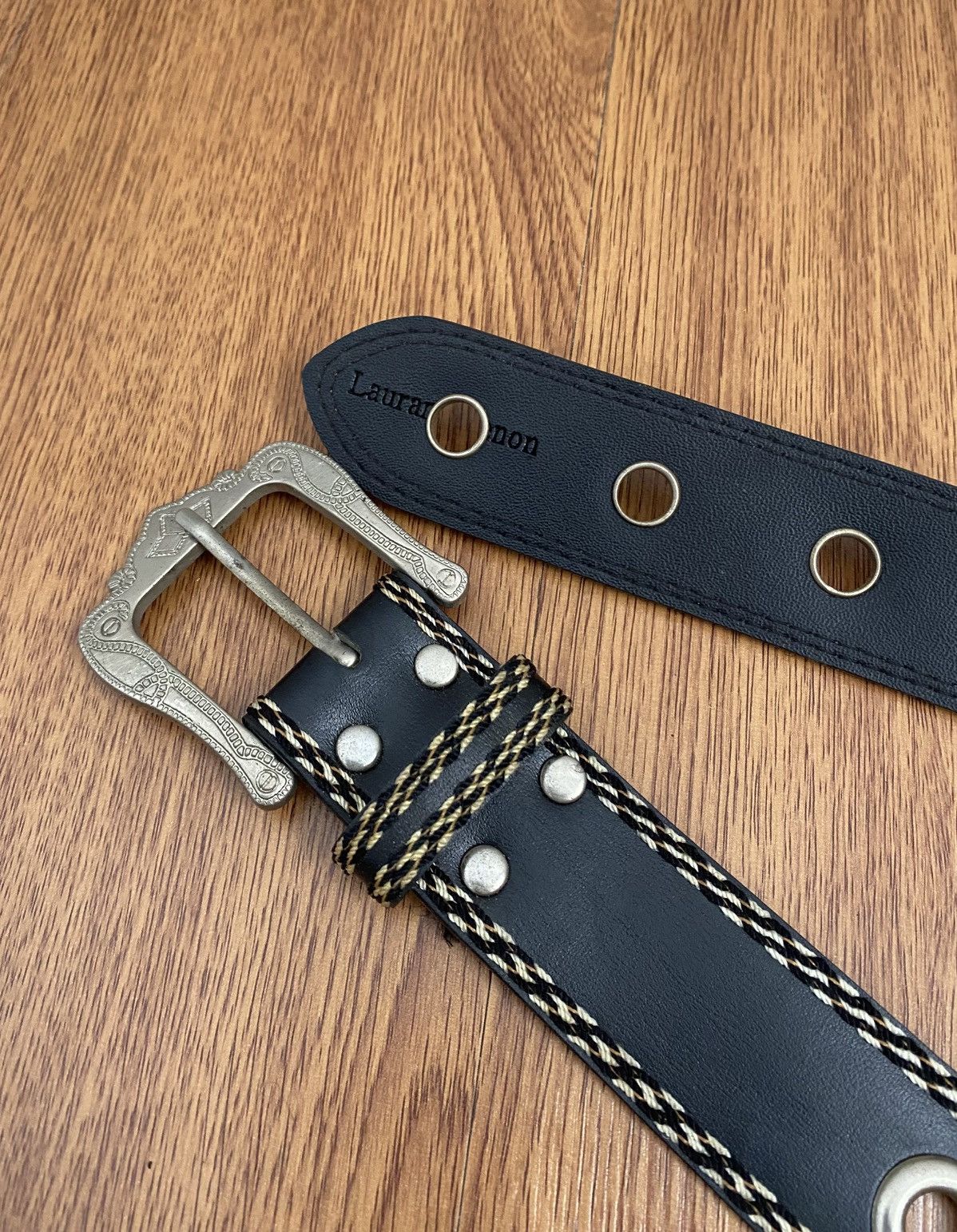If Six Was Nine Ringer stitched black belt Size ONE SIZE - 4 Thumbnail