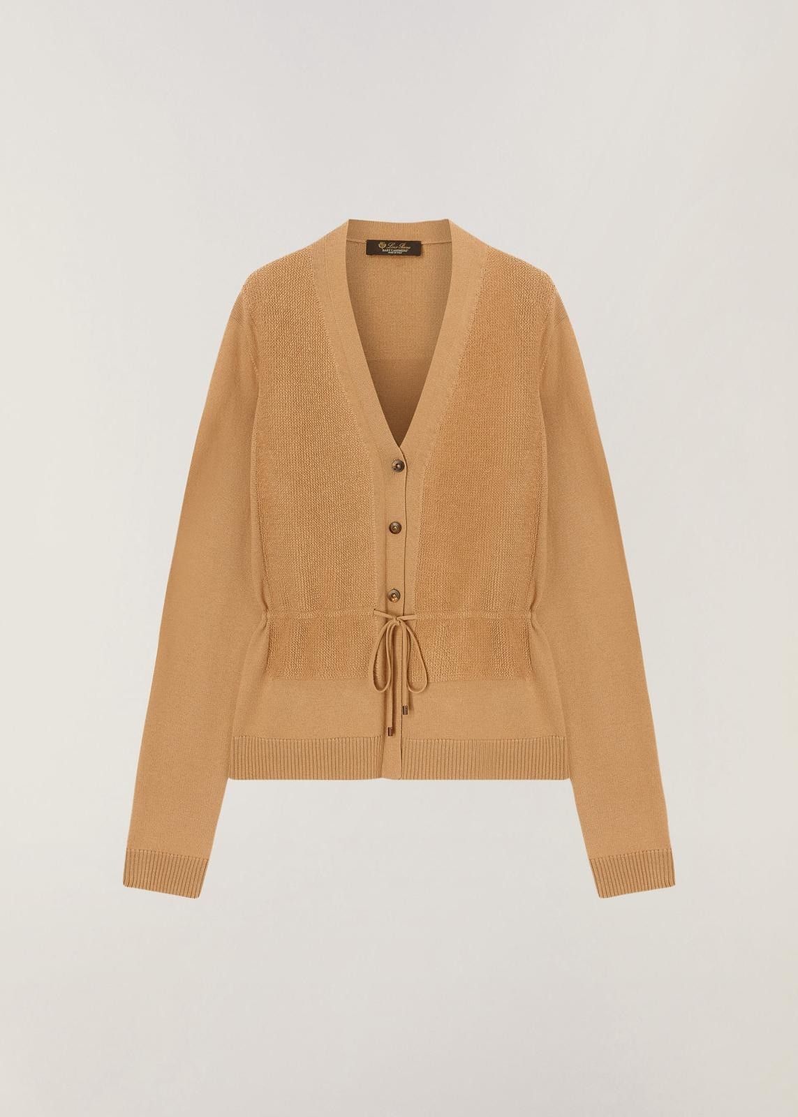image of Loro Piana O1Loc1C0224 Wetherlam Cardigan In Brown, Women's (Size Medium)