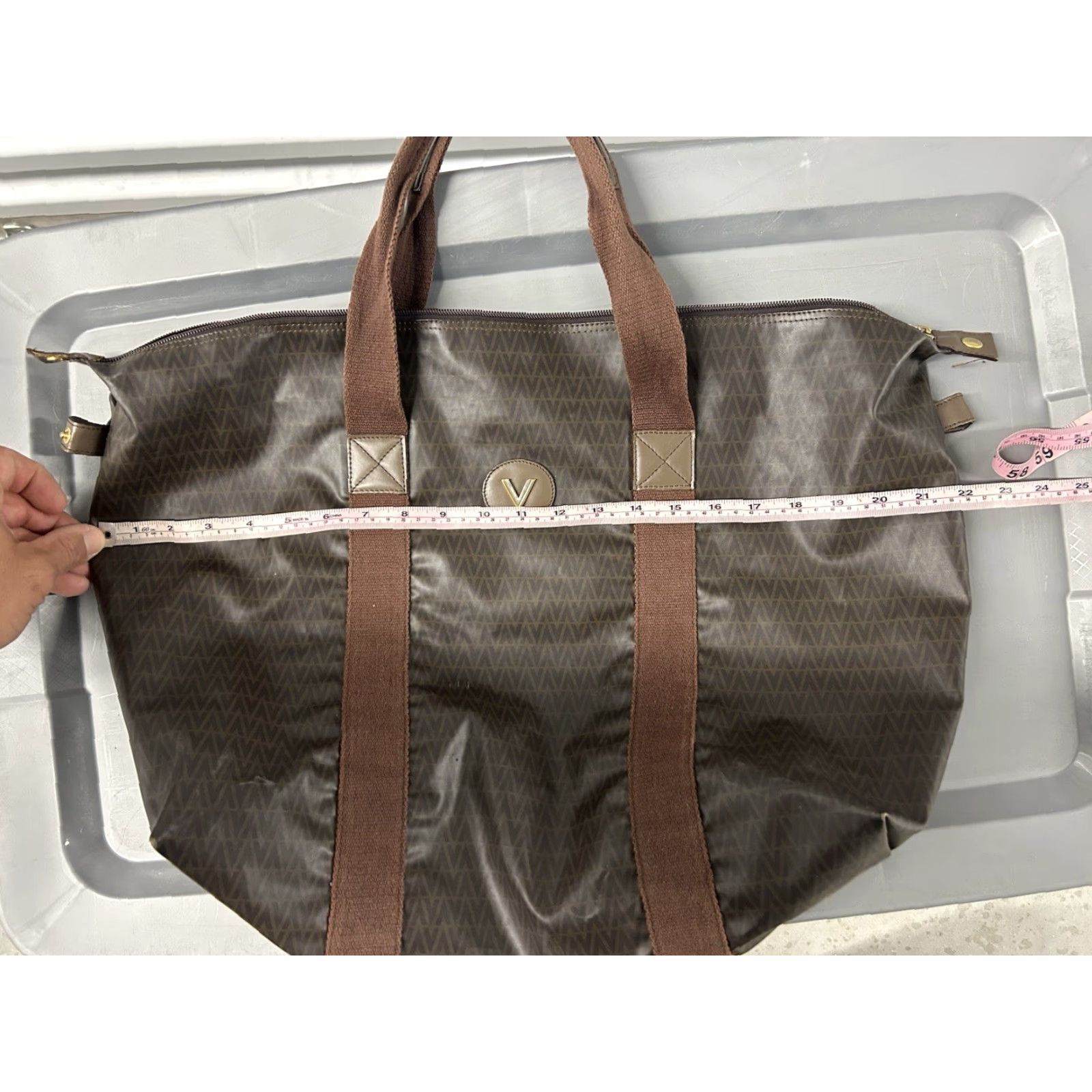 Valentino Valentino Tote Bag Women 2 Pc Brown Leather Emblem Gold Hardware Tassel Made in Italy - Large Size ONE SIZE - 4 Thumbnail