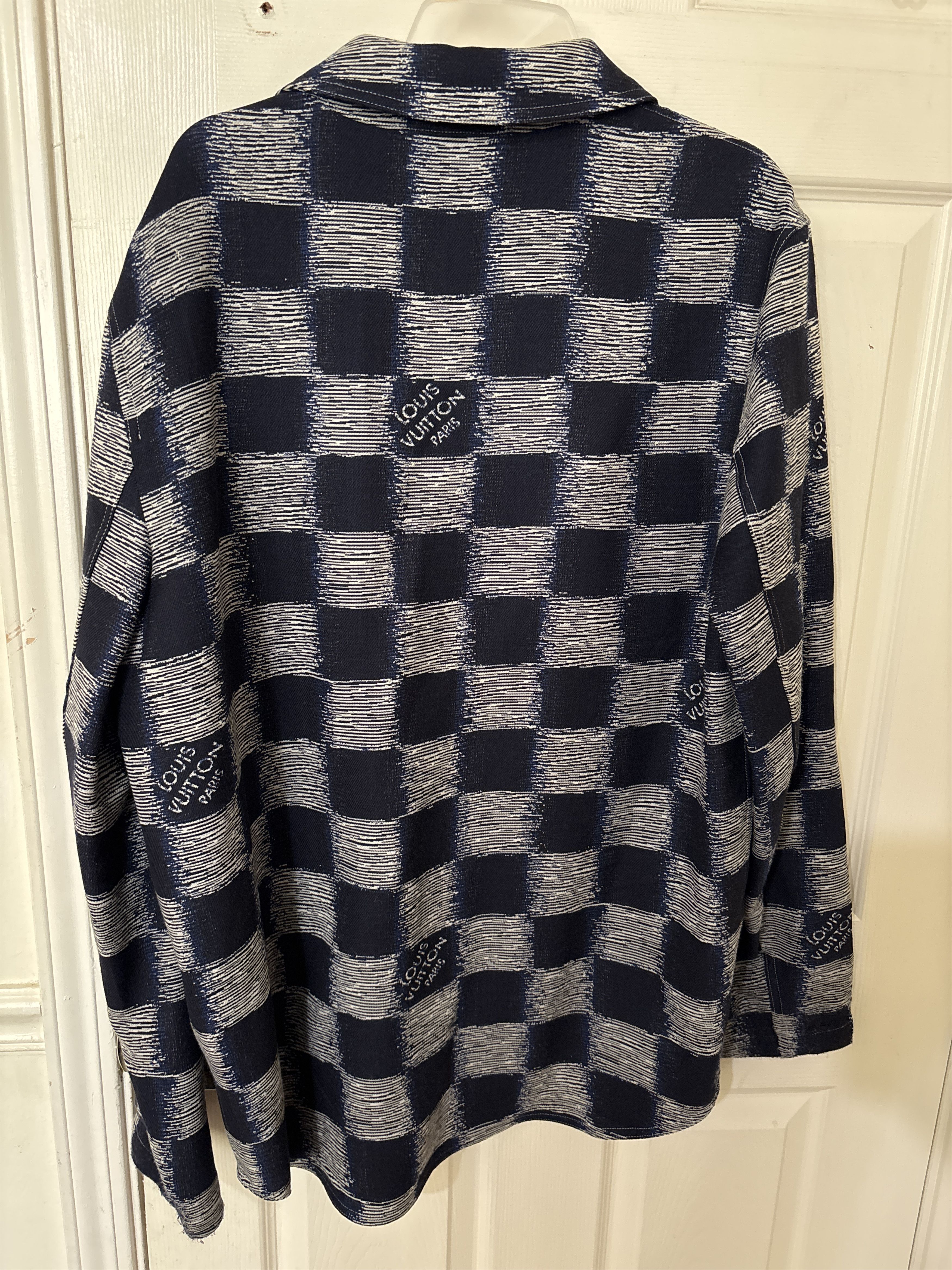 Louis Vuitton Damier Wool Overshirt Size US XL / EU 56 / 4 - 4 Thumbnail