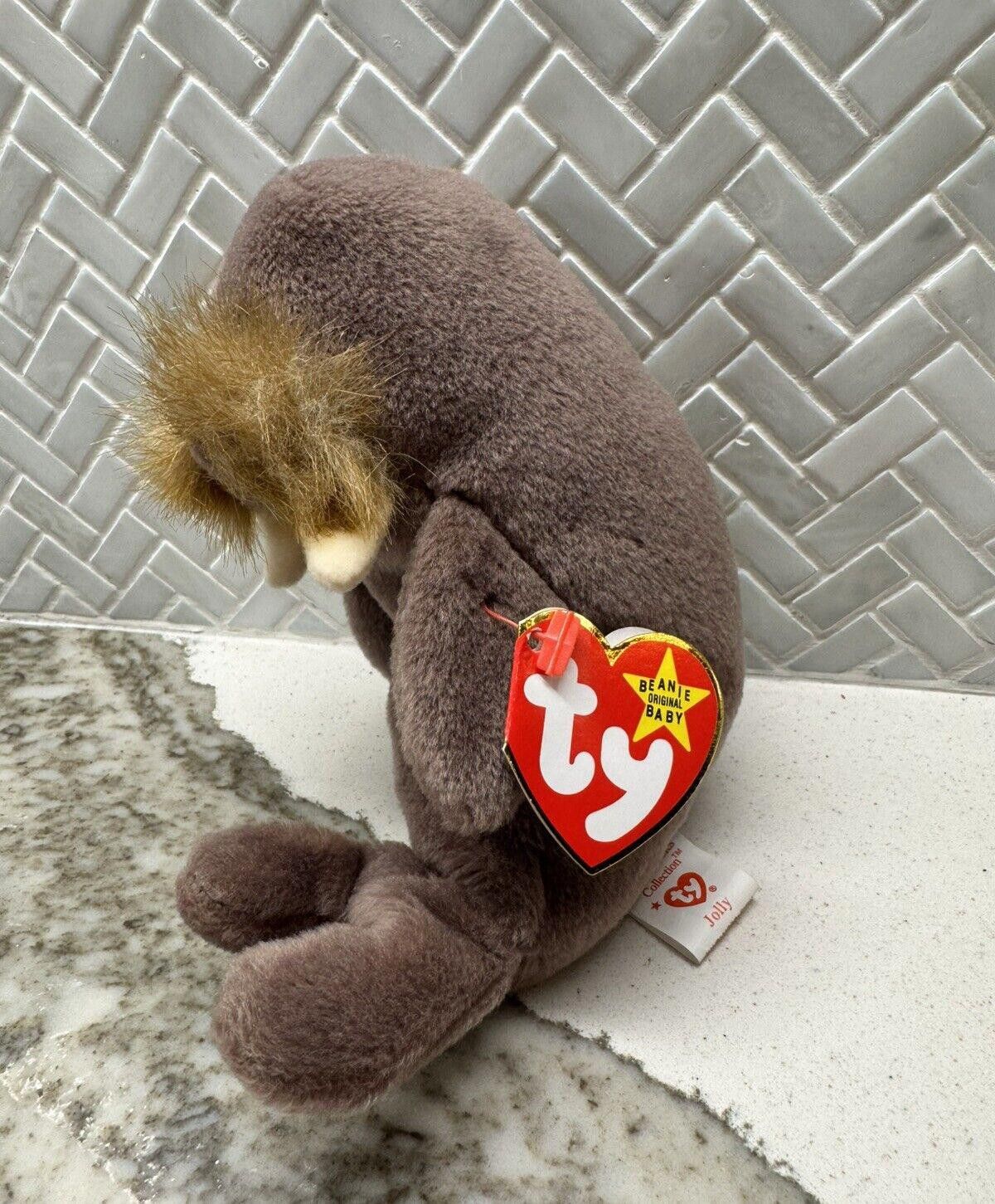 Designer Rare 1996 Retired Ty Beanie Baby Plush Animal Jolly Walrus Size ONE SIZE - 2 Thumbnail