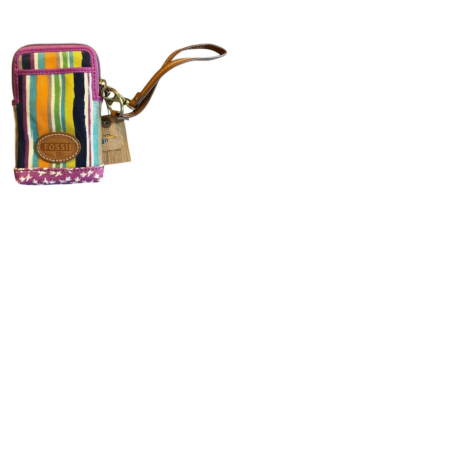 Fossil Fossil Birds Purple Striped Wristlet Wallet NWT Women Small Coin Purse Purse Credit Card 4in x 6in Wristlet Wallet Women Size ONE SIZE - 11 Thumbnail