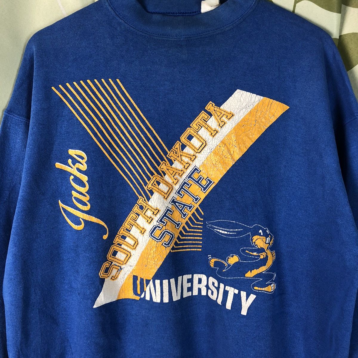 Vintage South Dakota State University vintage Blue Sweatshirt #7416 Size US L / EU 52-54 / 3 - 9 Thumbnail