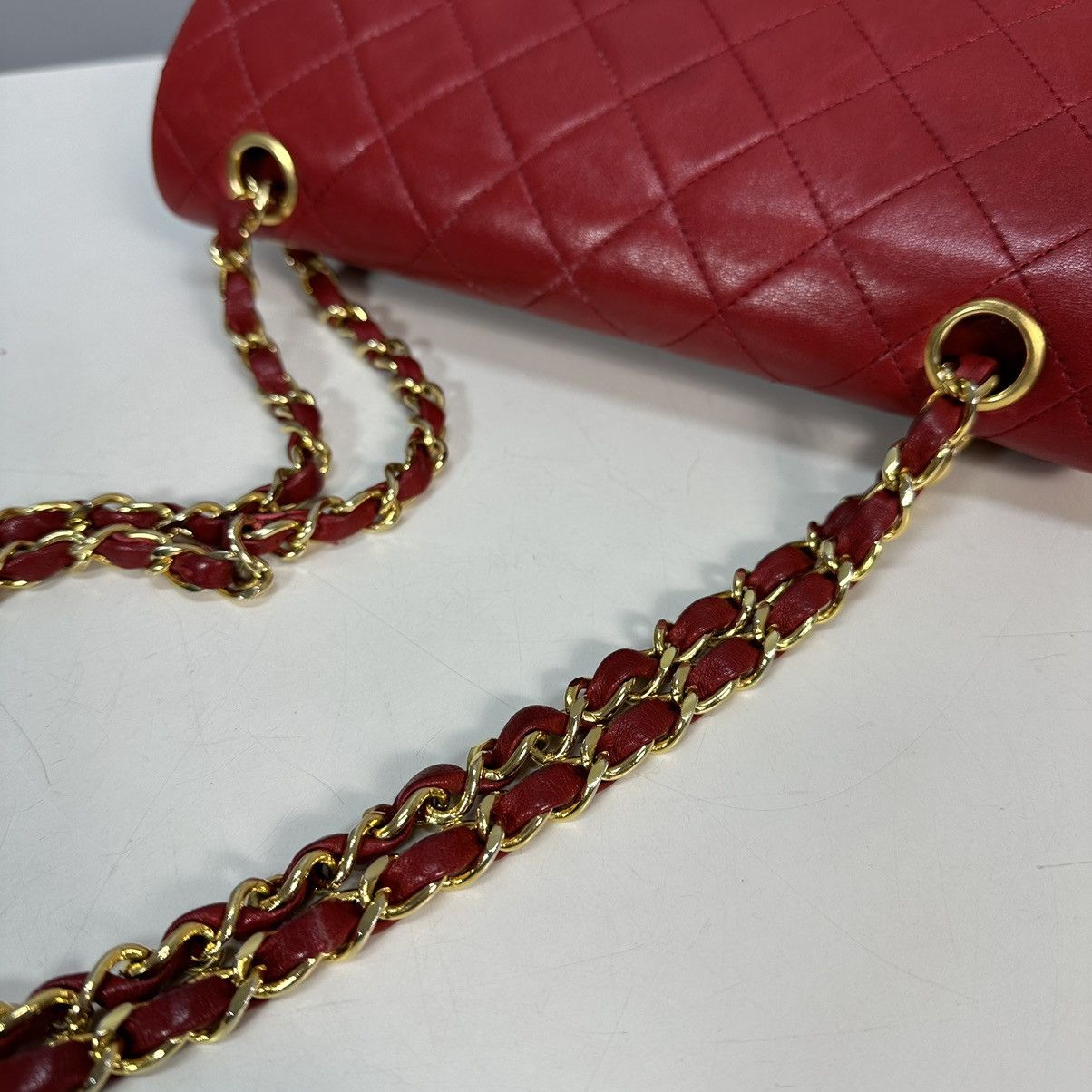 Chanel CHANEL Quilted flap Chain Shoulder Bag Leather Red Vintage Size ONE SIZE - 9 Thumbnail