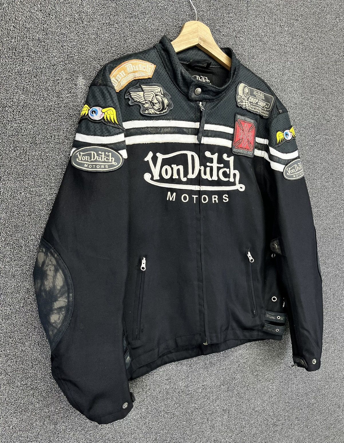 Von Dutch Vintage Von Dutch Trashed Rare Motor Racing Jacket Size US L / EU 52-54 / 3 - 2 Thumbnail