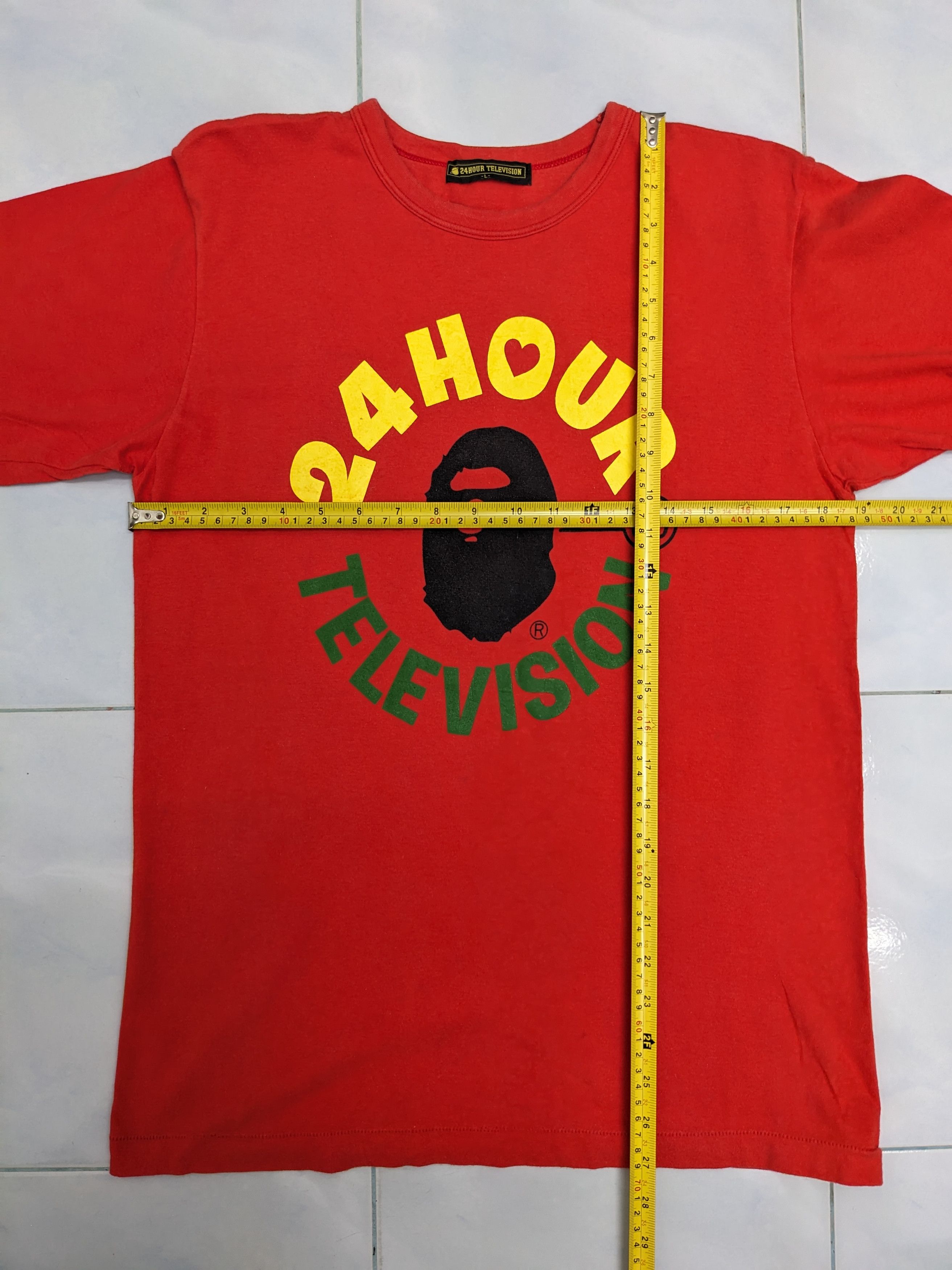 Bape Bape 24 Hours Television Tee Size US L / EU 52-54 / 3 - 7 Thumbnail