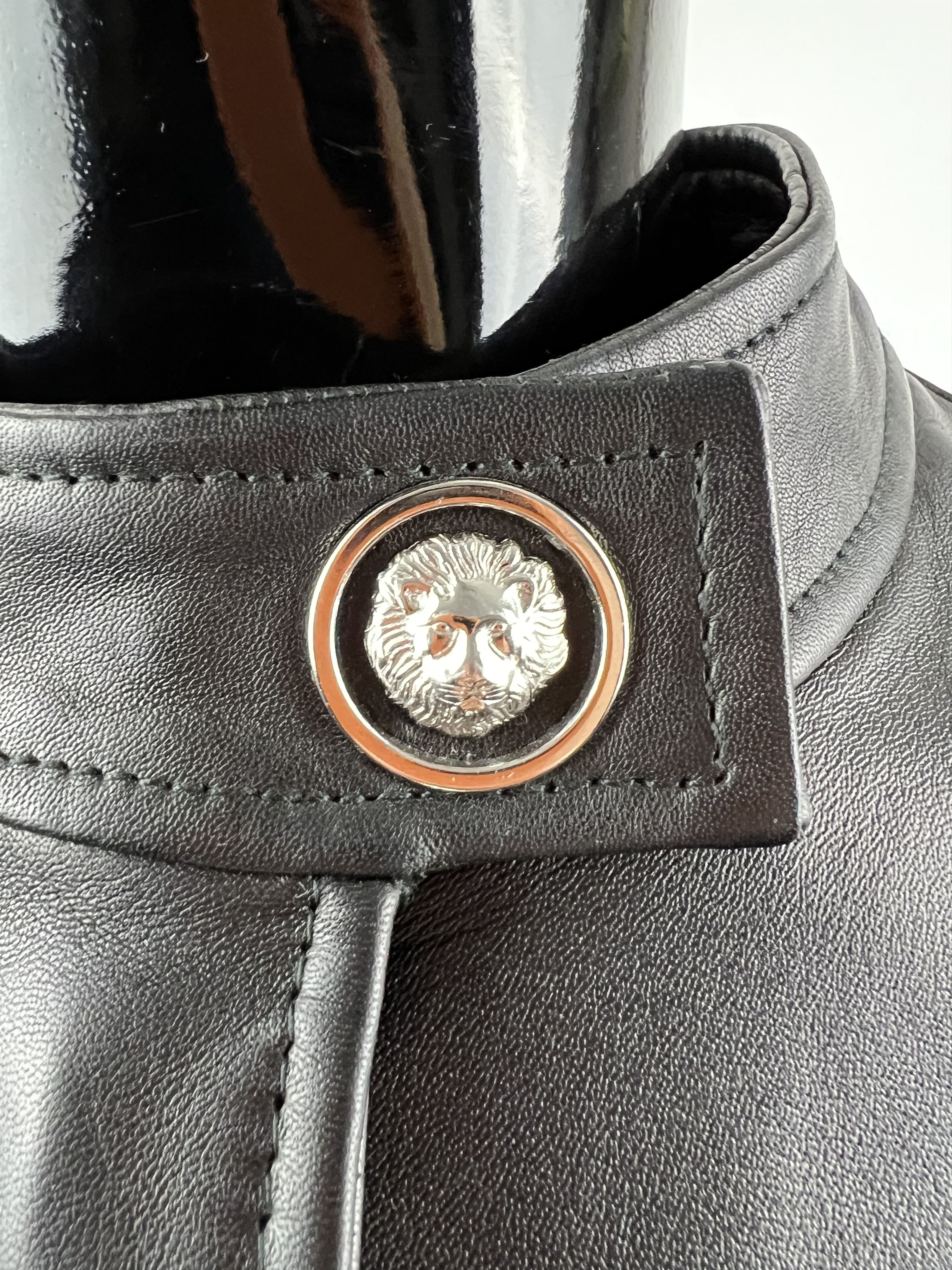 Versace Versus Versace Black Leather Full Zip Jacket Size IT46 Size L / US 10 / IT 46 - 8 Thumbnail
