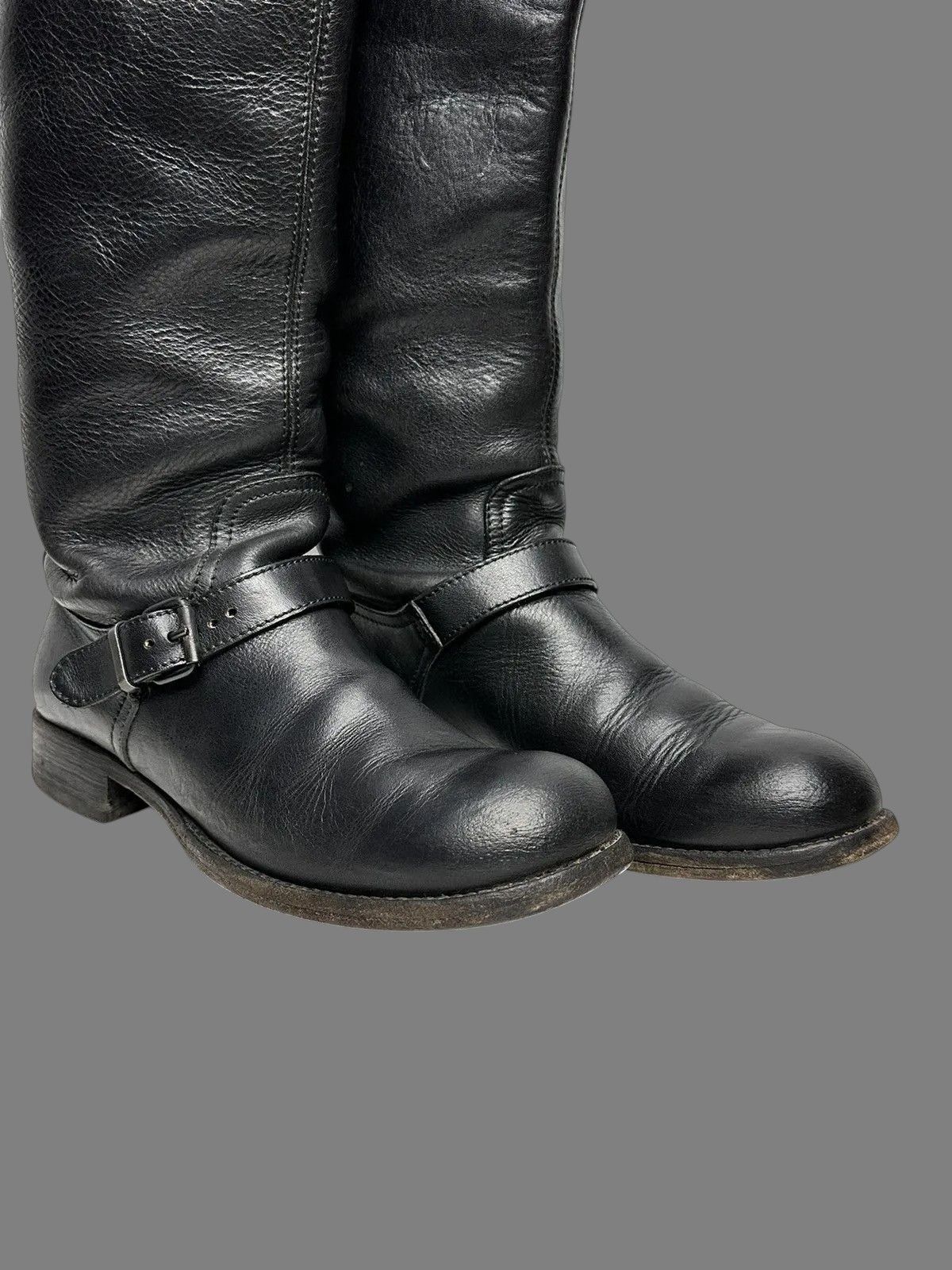 A.S.98 MoMA Black Leather Boots Minimalist Classic Vintage Style Size US 7 / IT 37 - 5 Thumbnail