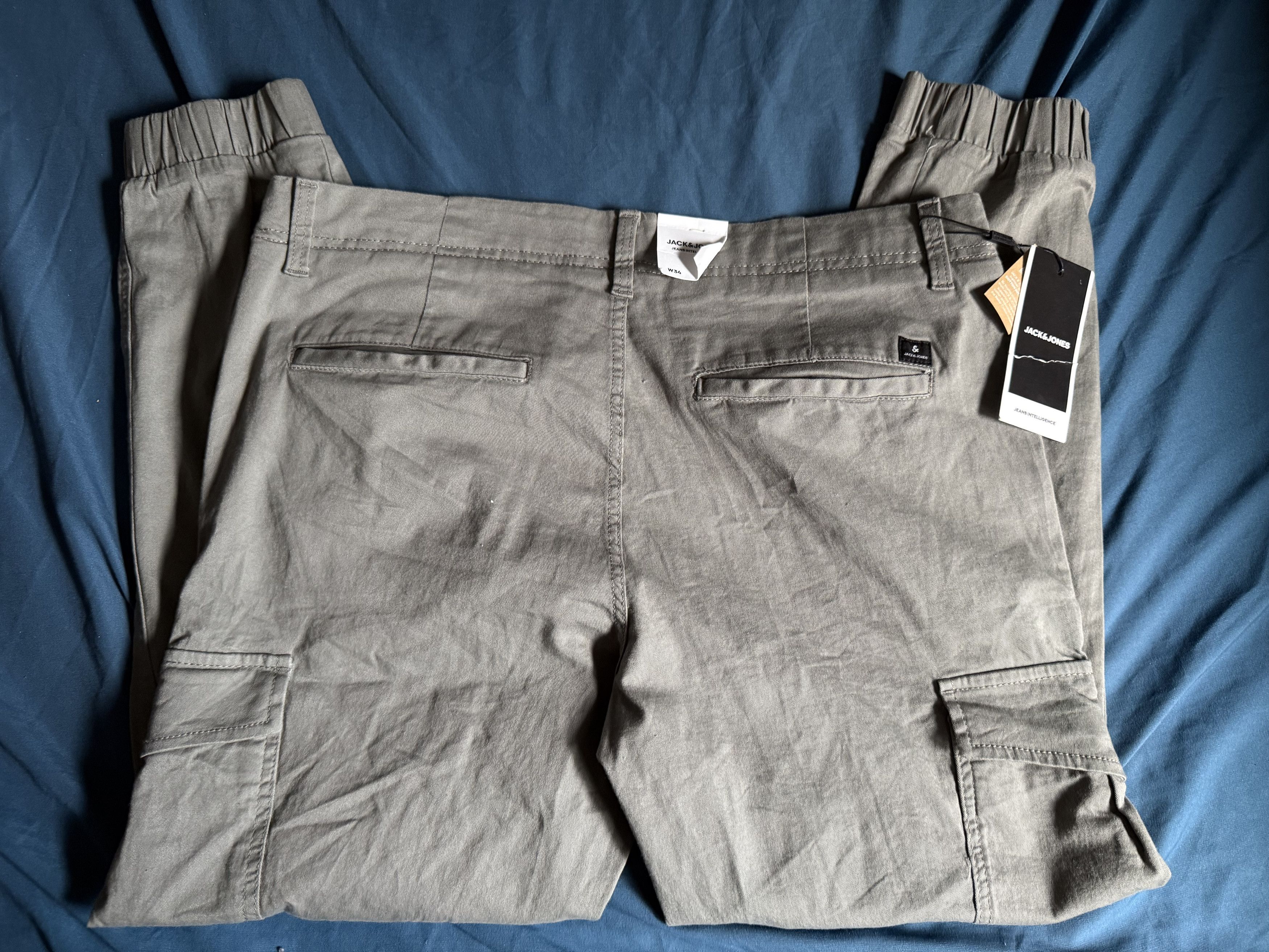 Jack & Jones JACK & JONES Slim Marco Green Cargo Pants Joggers Mens 34x30 Size US 34 / EU 50 - 5 Thumbnail