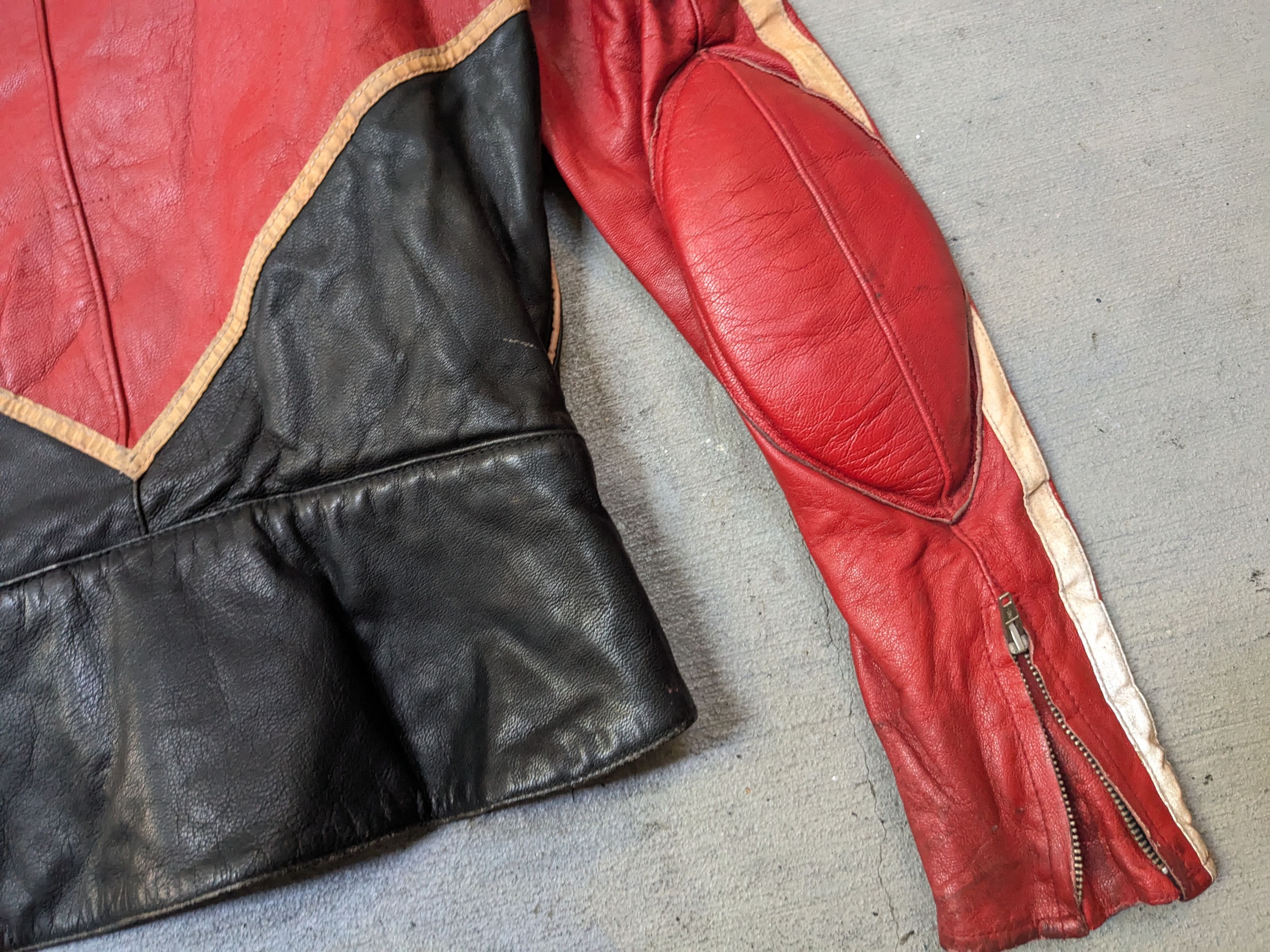 Genuine Leather Vintage Motorcycle Leather Biker Jacket Red Black White Y2K Size US M / EU 48-50 / 2 - 16 Thumbnail