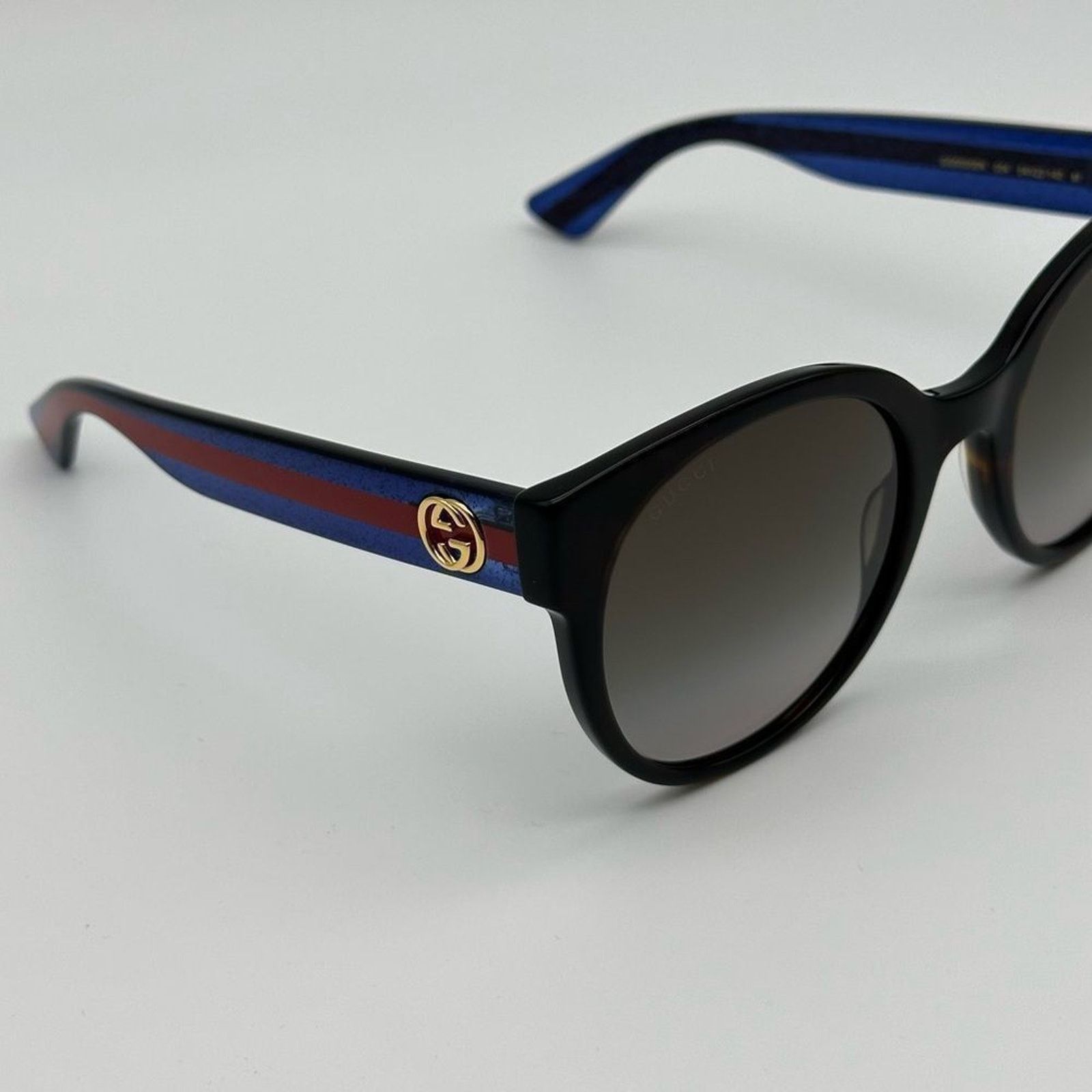 Gucci NEW GUCCI GG0035SN 004 Havana/Blue/Brown Women Sunglasses Size ONE SIZE - 5 Thumbnail