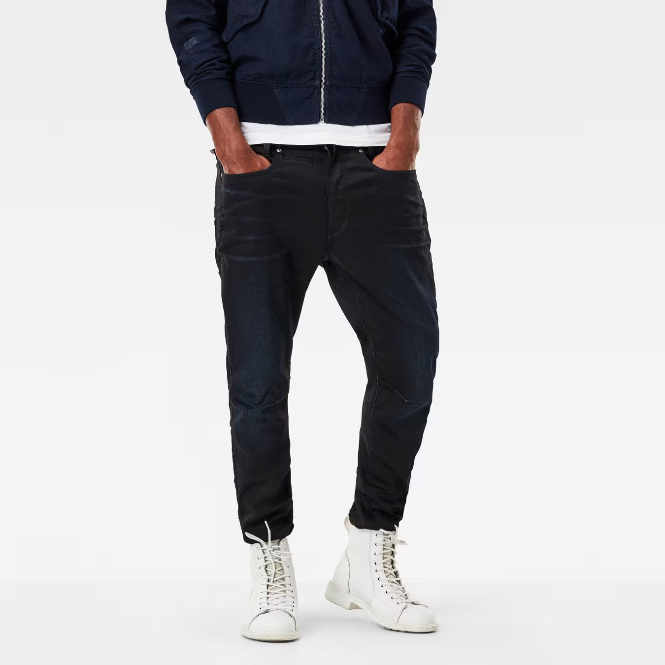 G-Star G-Star Raw D-Staq 3D Slim Dark Aged Denim Jeans Size US 33 - 2 Thumbnail