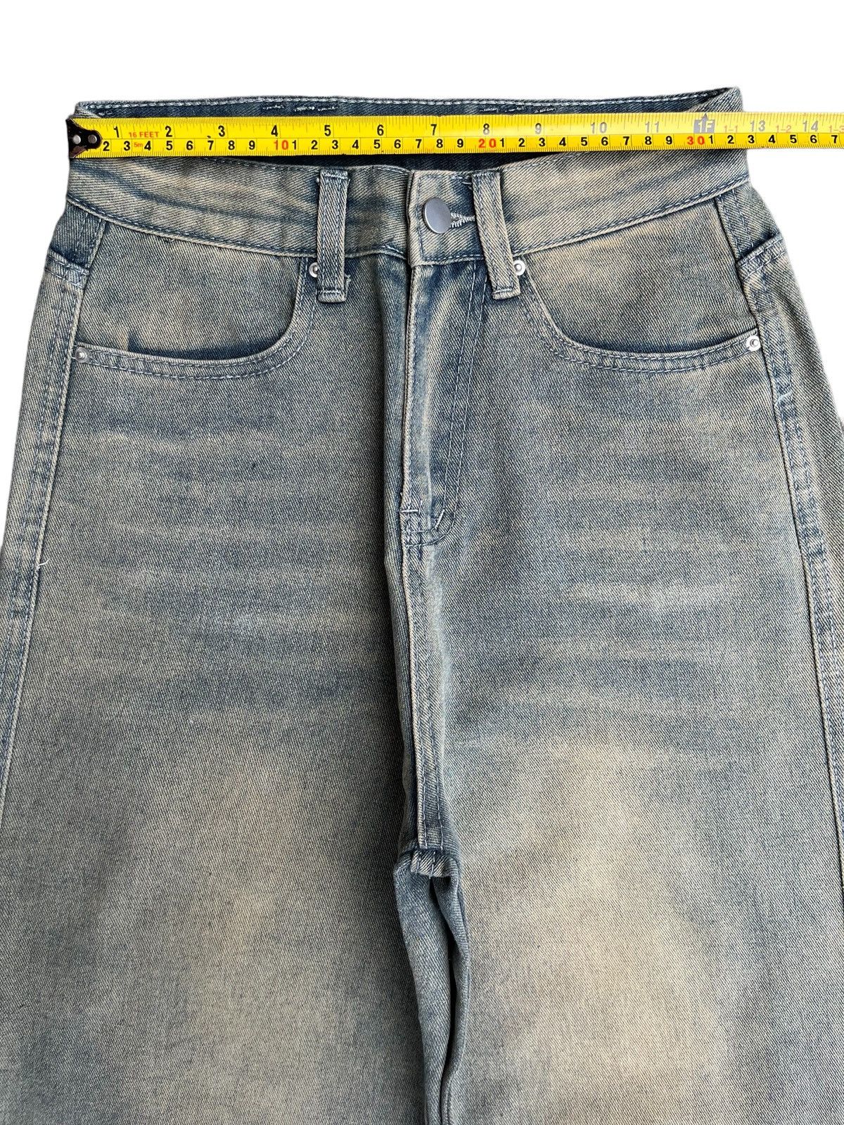 Other Vintage Y2K Japanese Brand Wide Leg Grey Mud Washed Jeans Size 25" / US 0 / IT 36 - 9 Thumbnail