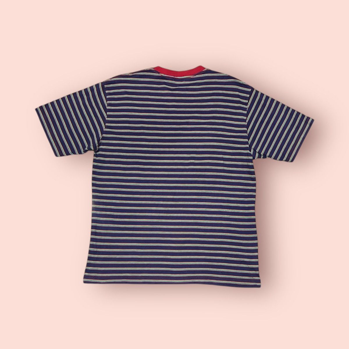Japanese Brand × Jun Takahashi × Uniqlo VINTAGE 90s/Y2K UNIQLO PURPLE STRIPED TEE Size US L / EU 52-54 / 3 - 7 Thumbnail