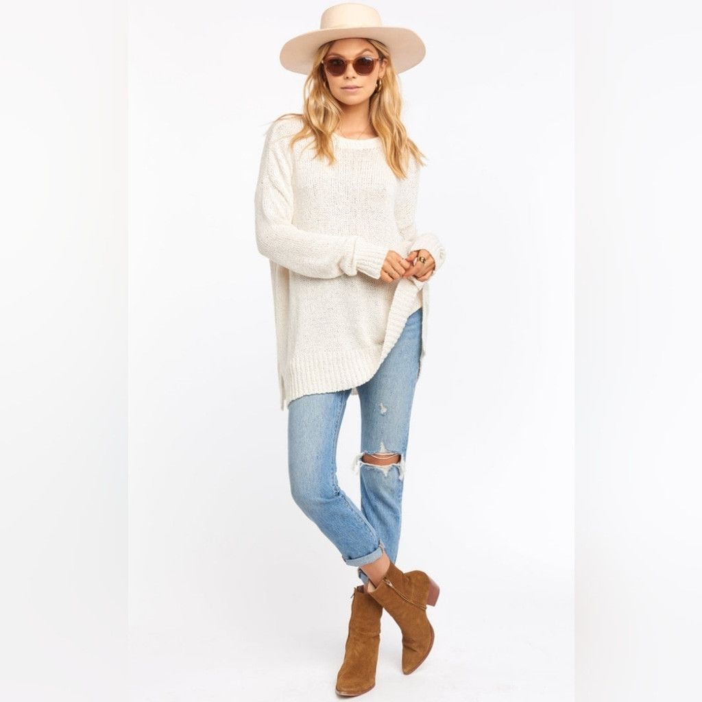 Show Me Your MuMu Show Me Your Mumu Anya Sweater ~ Off White Knit Size XS / US 0-2 / IT 36-38 - 10 Thumbnail