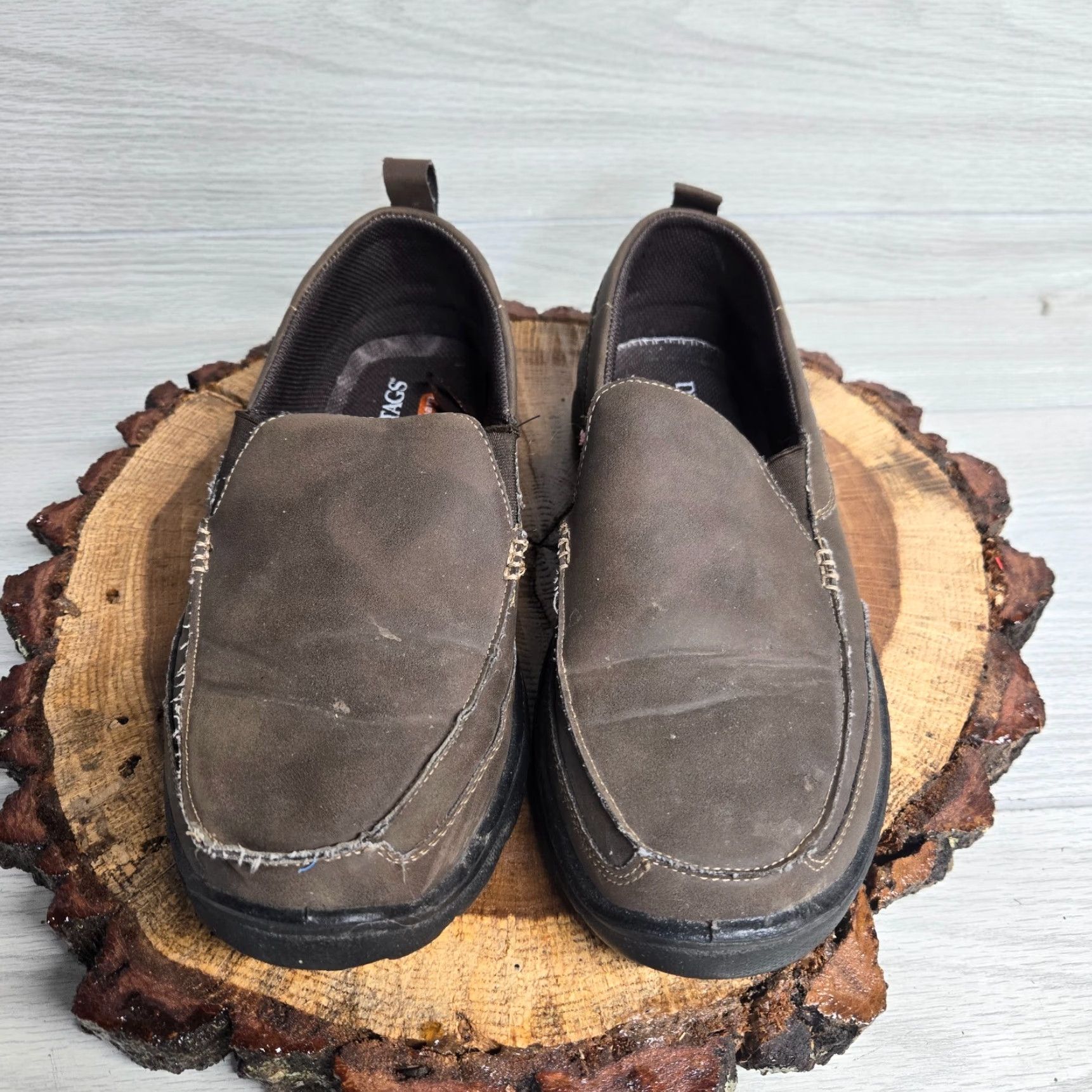 Vintage DEER STAGS Everest Slip-On Casual Shoes Adult Men’s 10.5 Brown Memory Foam Size US 10.5 / EU 43-44 - 3 Thumbnail