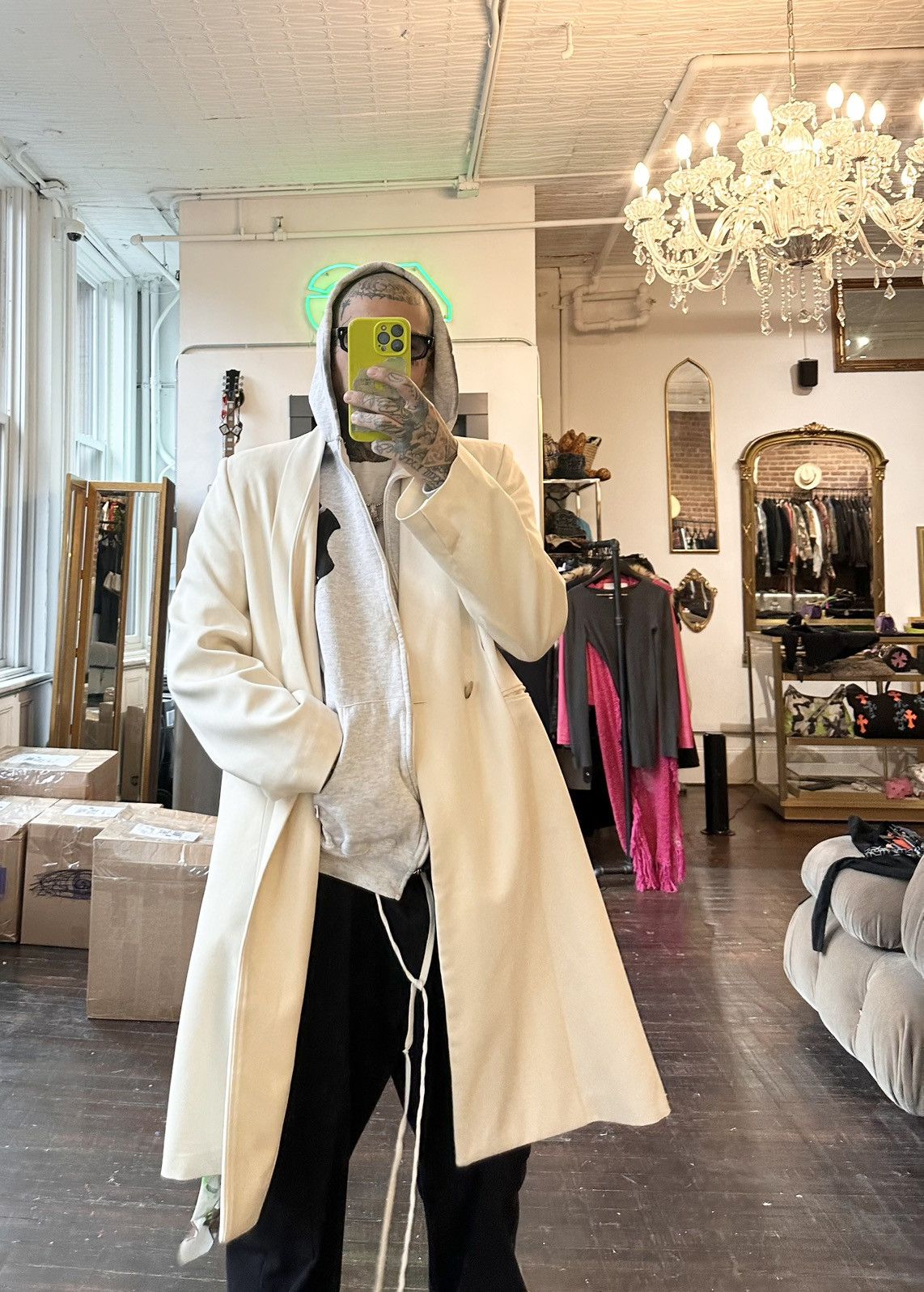ERD ELEGANT CLASSY PARIS RUNWAY JACKET WHITE COAT