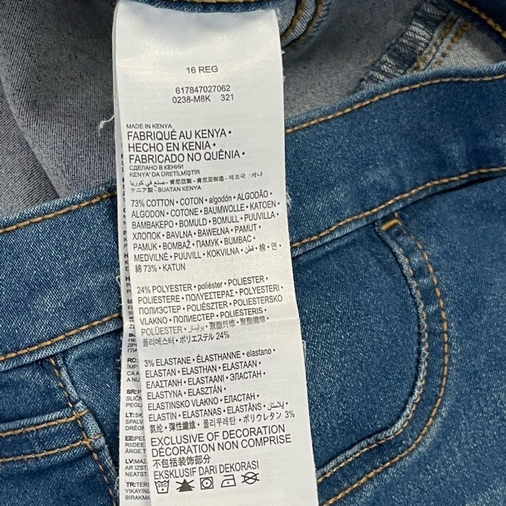 Levi's Levi’s Pull On Jegging Jeans Blue Kids Girls Youth Size 16. Size 38" / US 16 / IT 52 - 11 Thumbnail